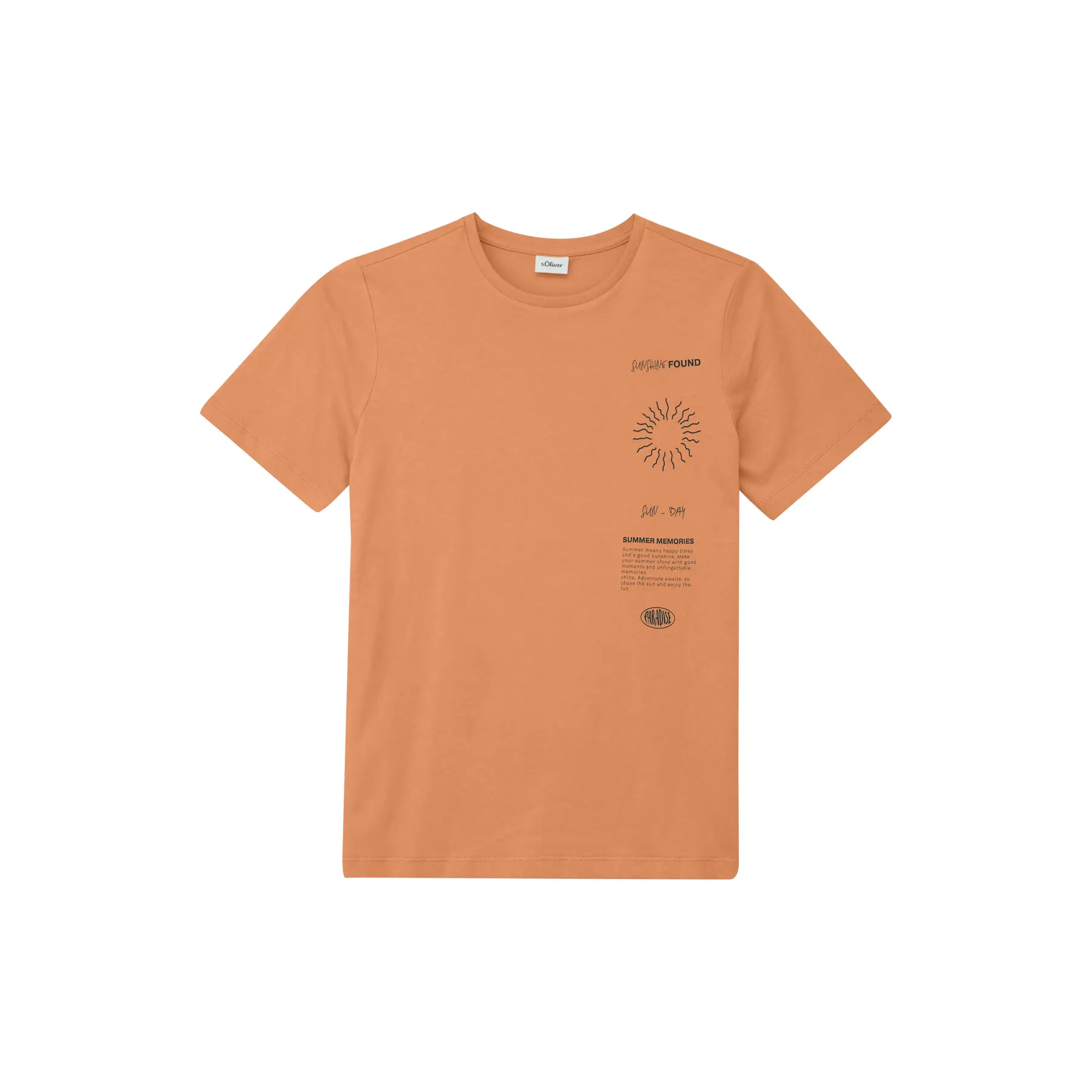 Jersey T-Shirt mit Druck vorne Kurzarm Kinder s.Oliver