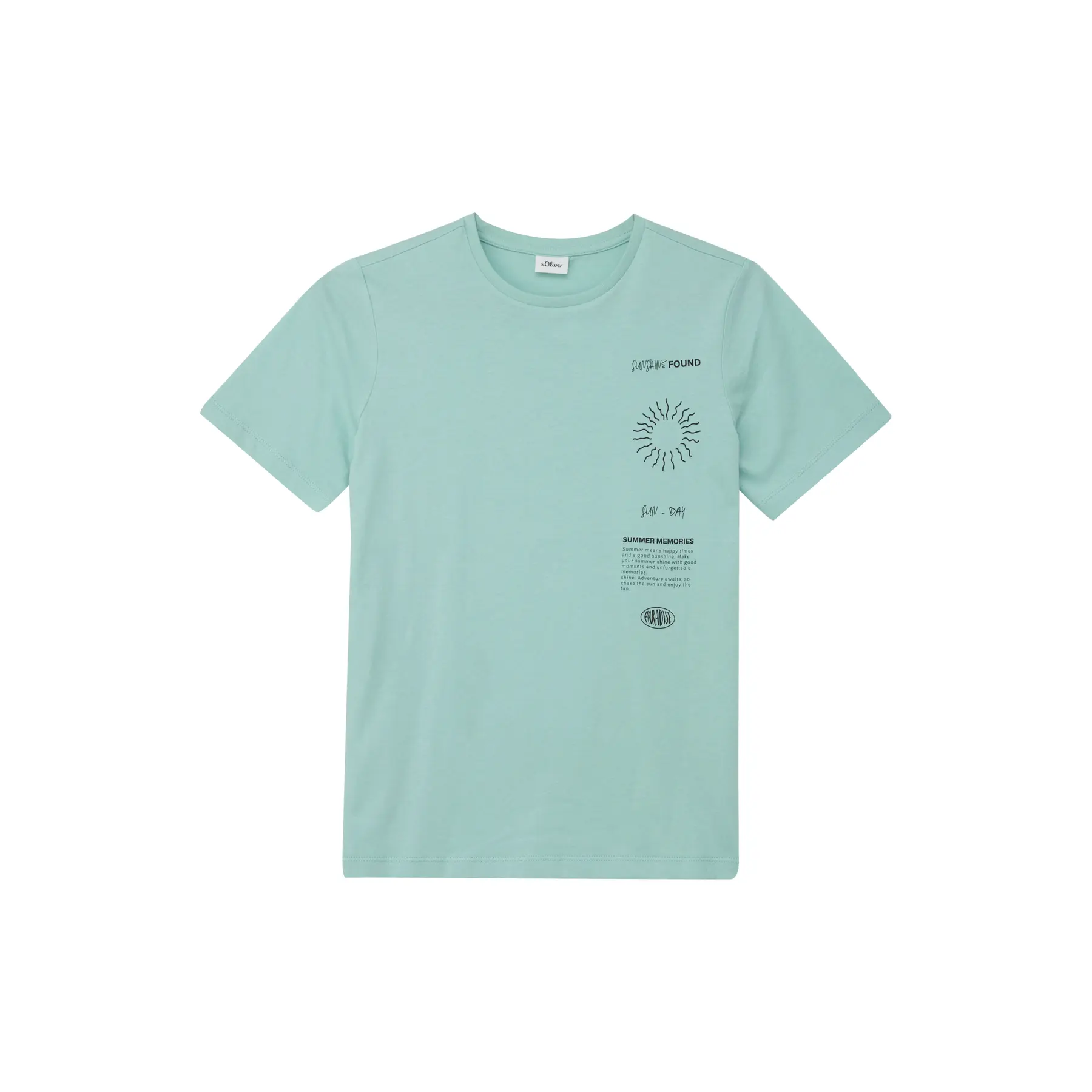 Jersey T-Shirt mit Druck vorne Kurzarm Kinder s.Oliver