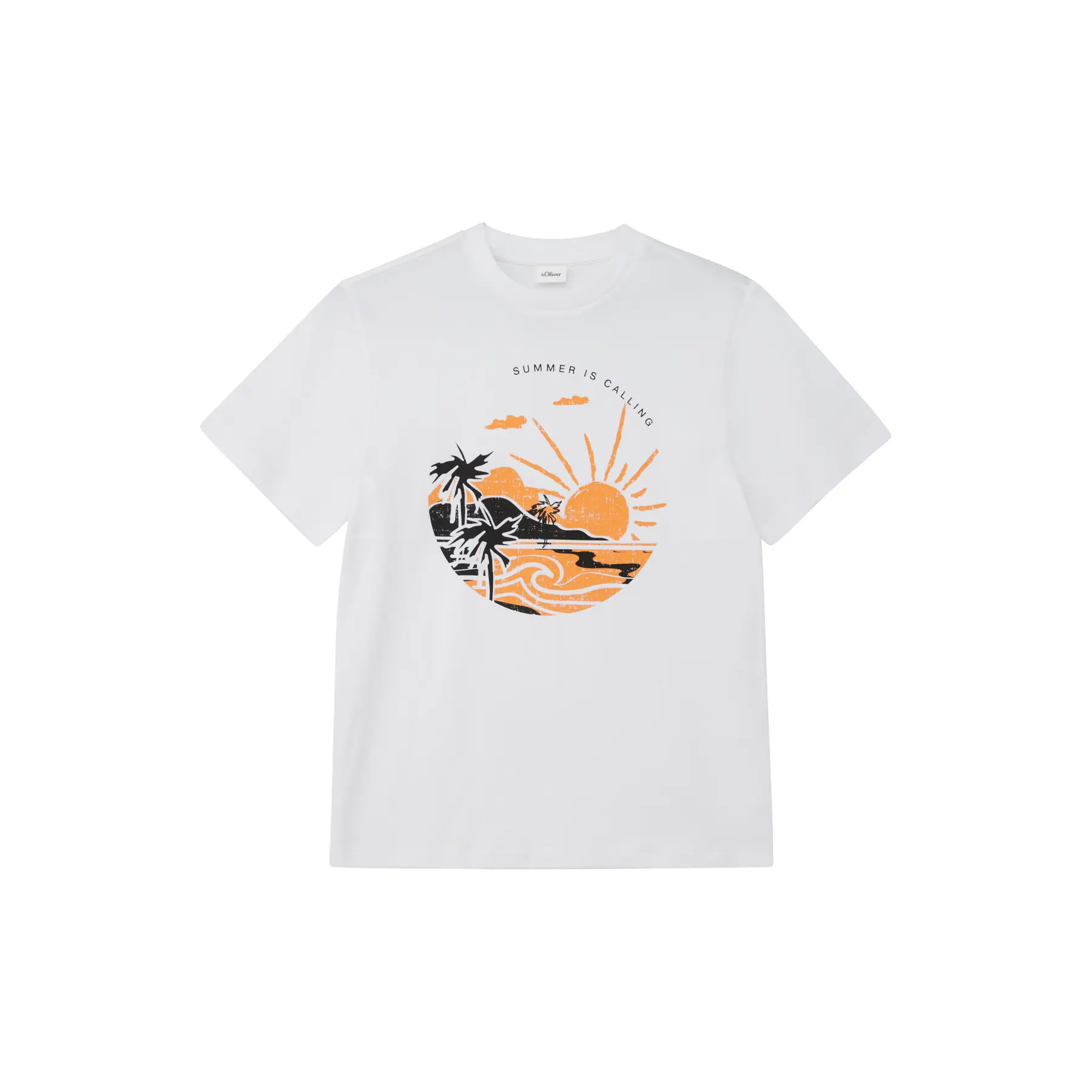 T-Shirt aus Jersey mit Druck vorn Drop-Shoulder für Kinder s.Oliver