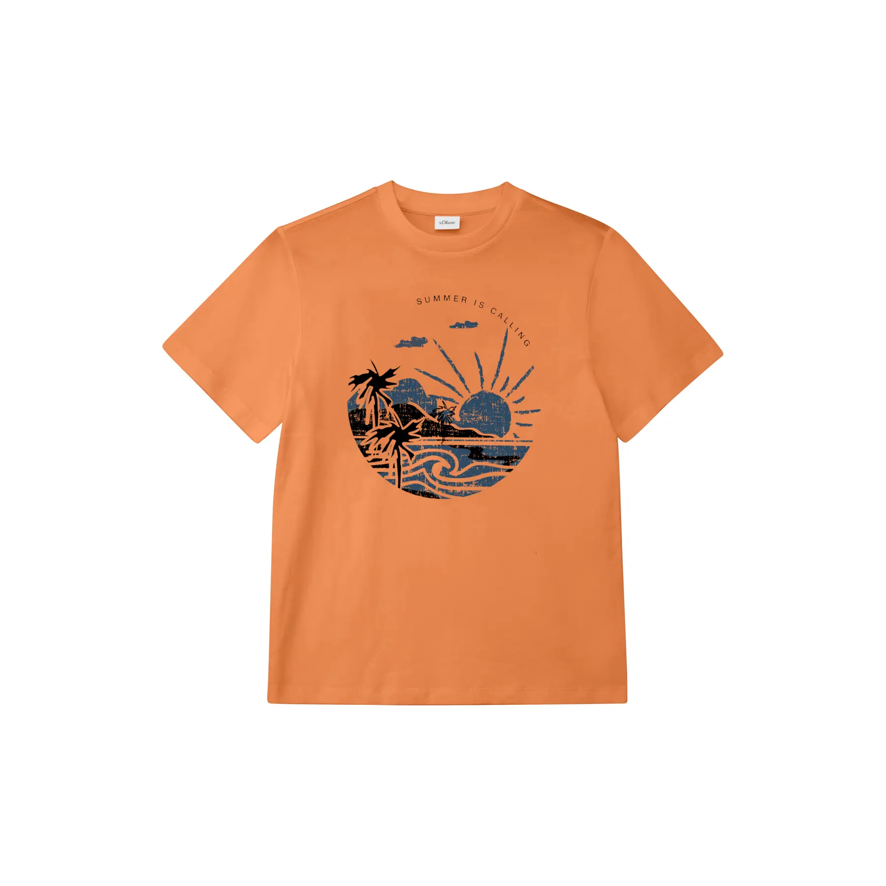 T-Shirt aus Jersey mit Druck vorn Drop-Shoulder für Kinder s.Oliver