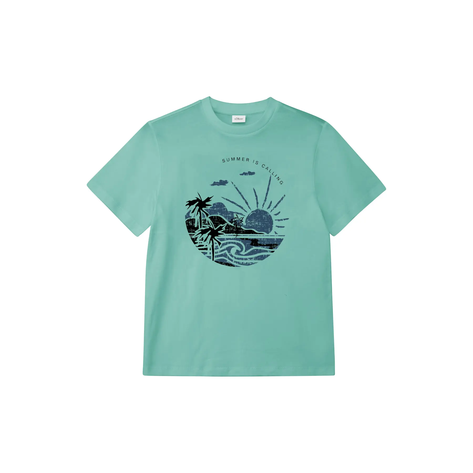 T-Shirt aus Jersey mit Druck vorn Drop-Shoulder für Kinder s.Oliver