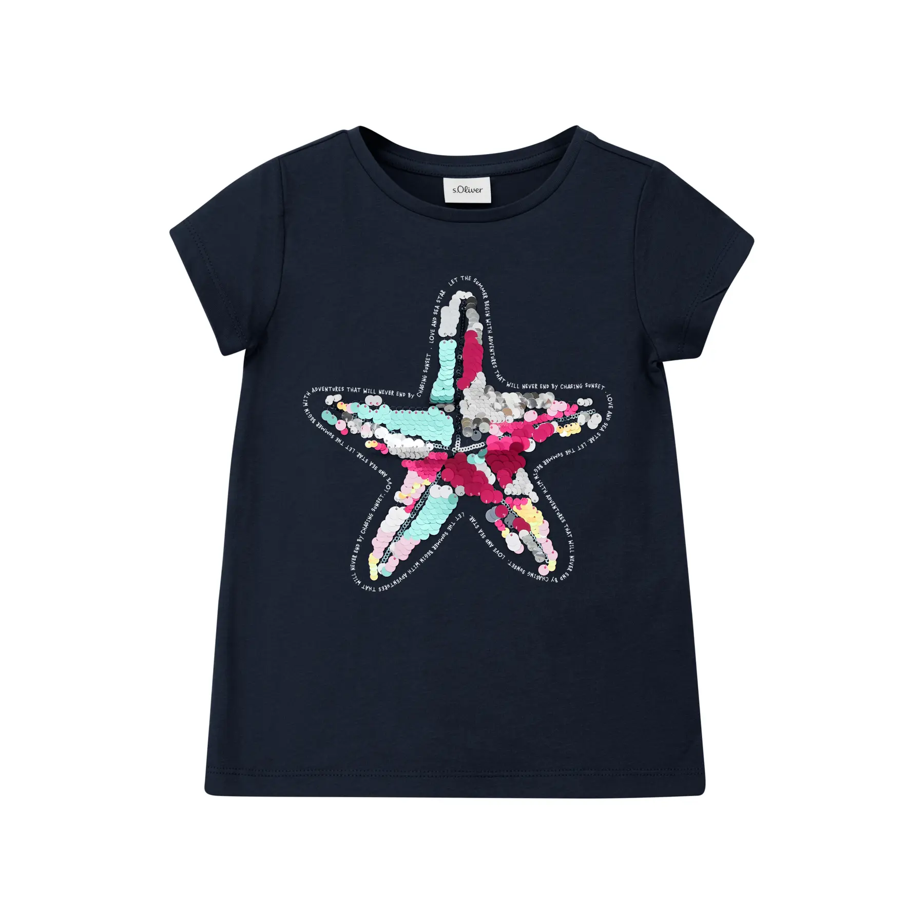 A-Form T-Shirt mit wendbaren Pailletten Mädchen s.Oliver
