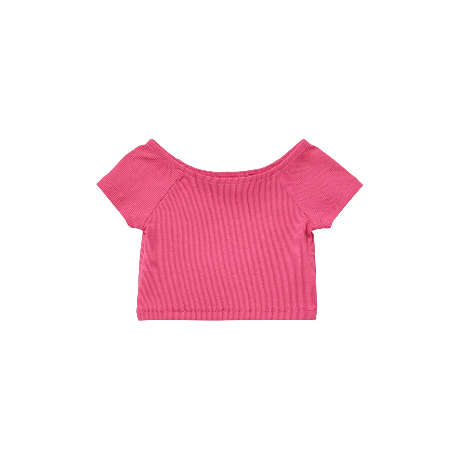 Rippstrick T-Shirt mit Off-Shoulder-Ausschnitt für Mädchen s.Oliver
