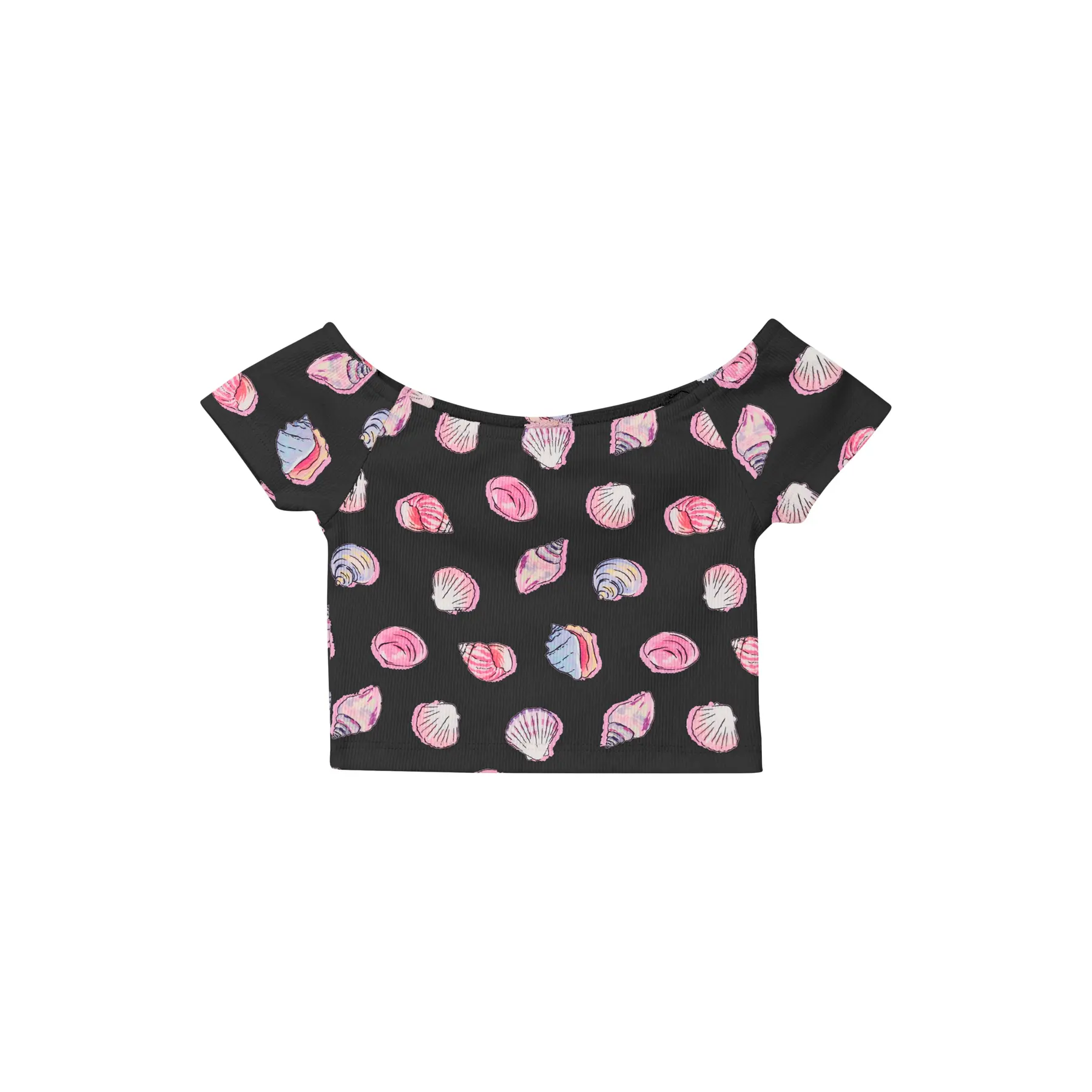 Rippstrick T-Shirt mit Off-Shoulder-Ausschnitt für Mädchen s.Oliver