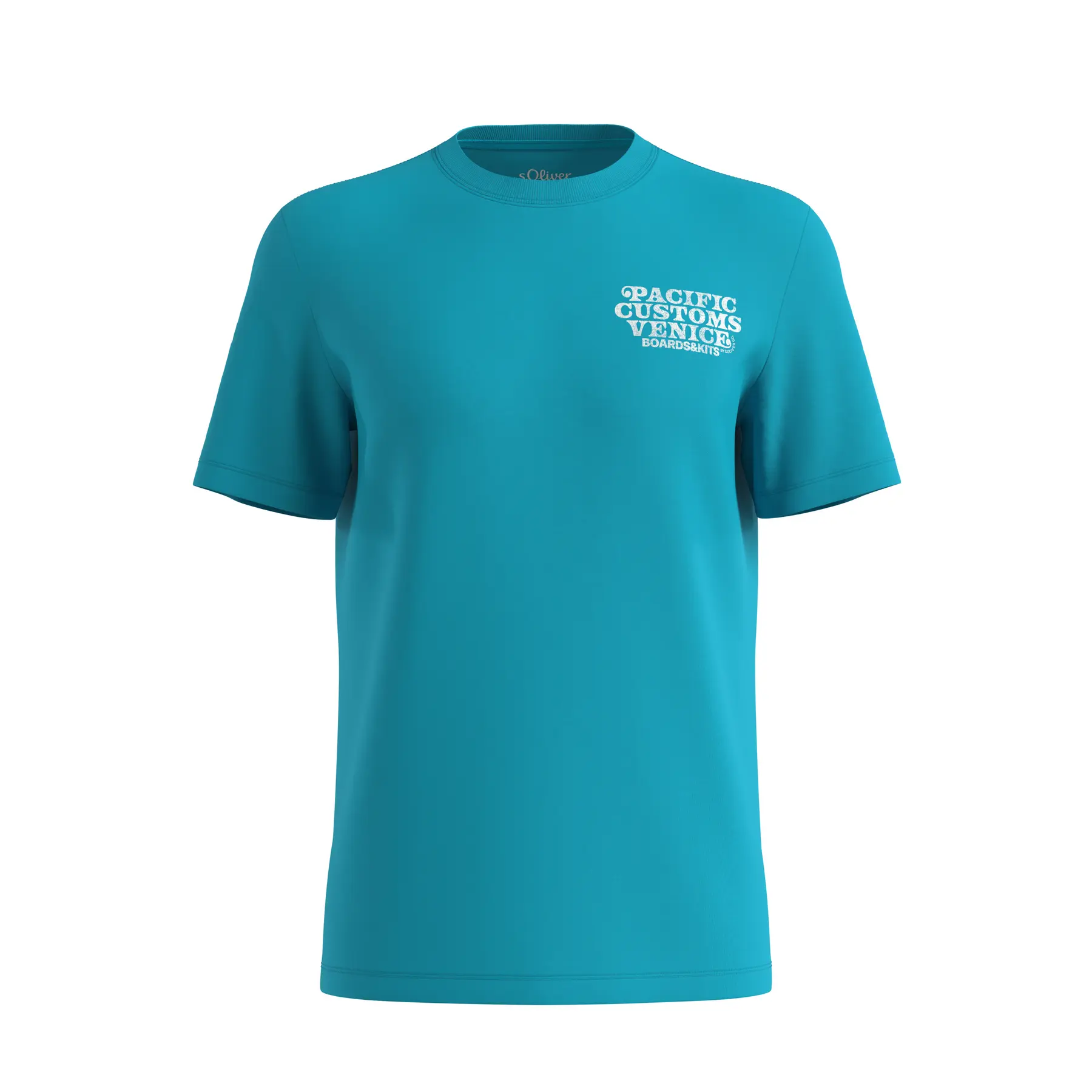 T-shirt in cotone con collo rotondo e stampa frontale s.Oliver