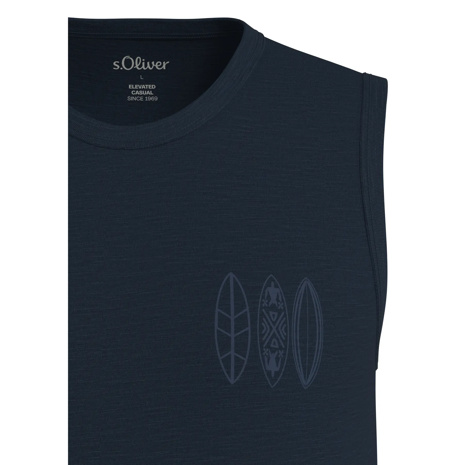 T-shirt senza maniche effetto melange s.Oliver
