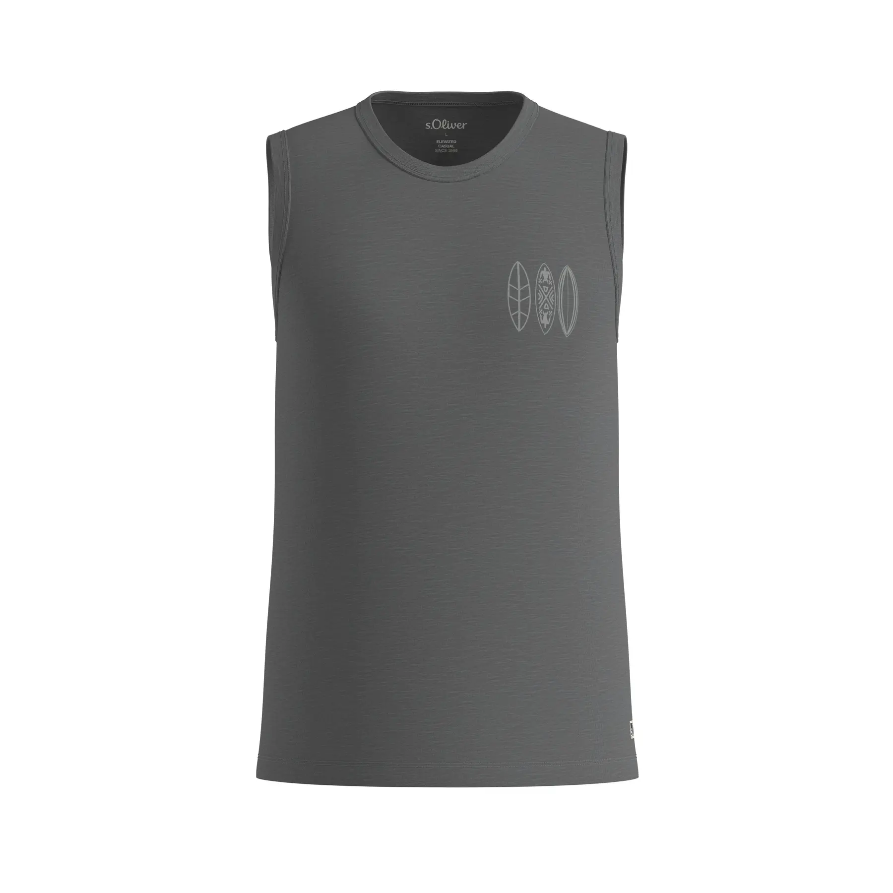 T-shirt senza maniche effetto melange s.Oliver