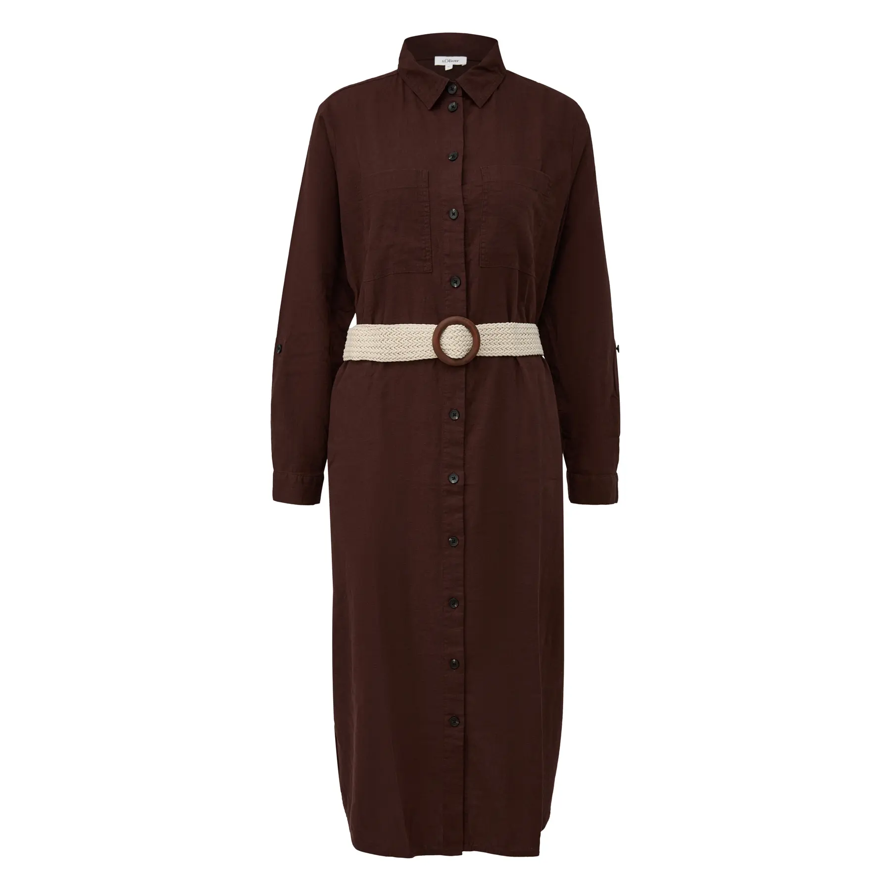 Abito camicia svasato con cintura intrecciata donna s.Oliver