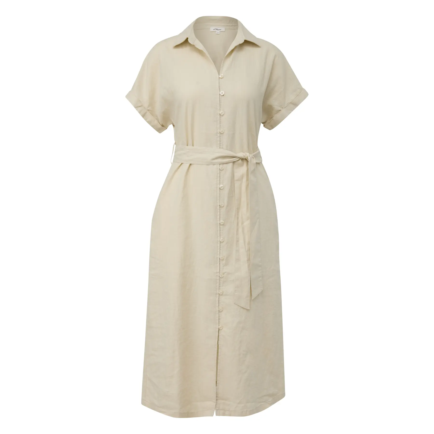Robe midi in lino misto a taglio ampio con cintura da annodare donna s.Oliver