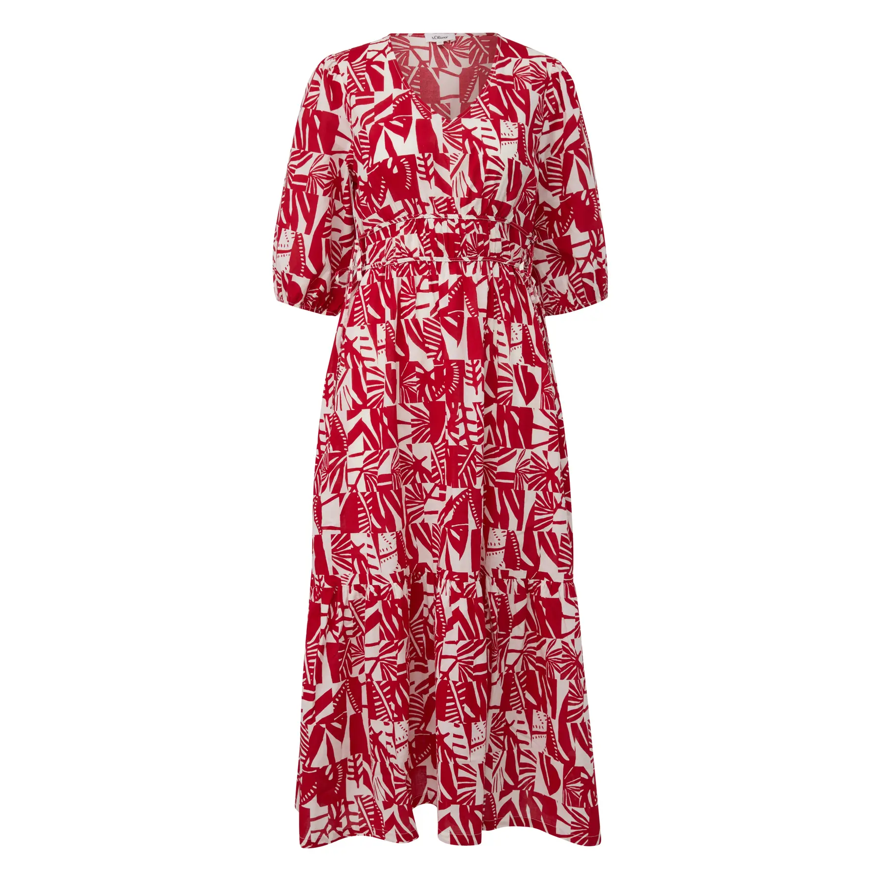 Abito maxi in cotone con scollo a V donna s.Oliver