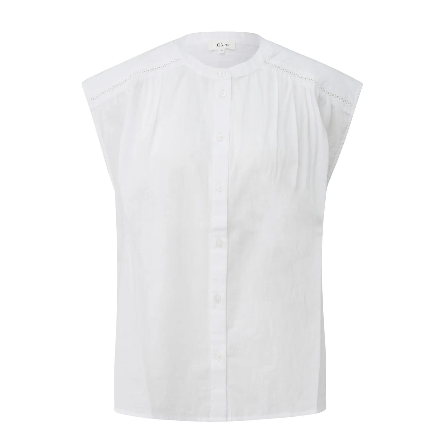 Blusa senza maniche taglio casual e col alto donna