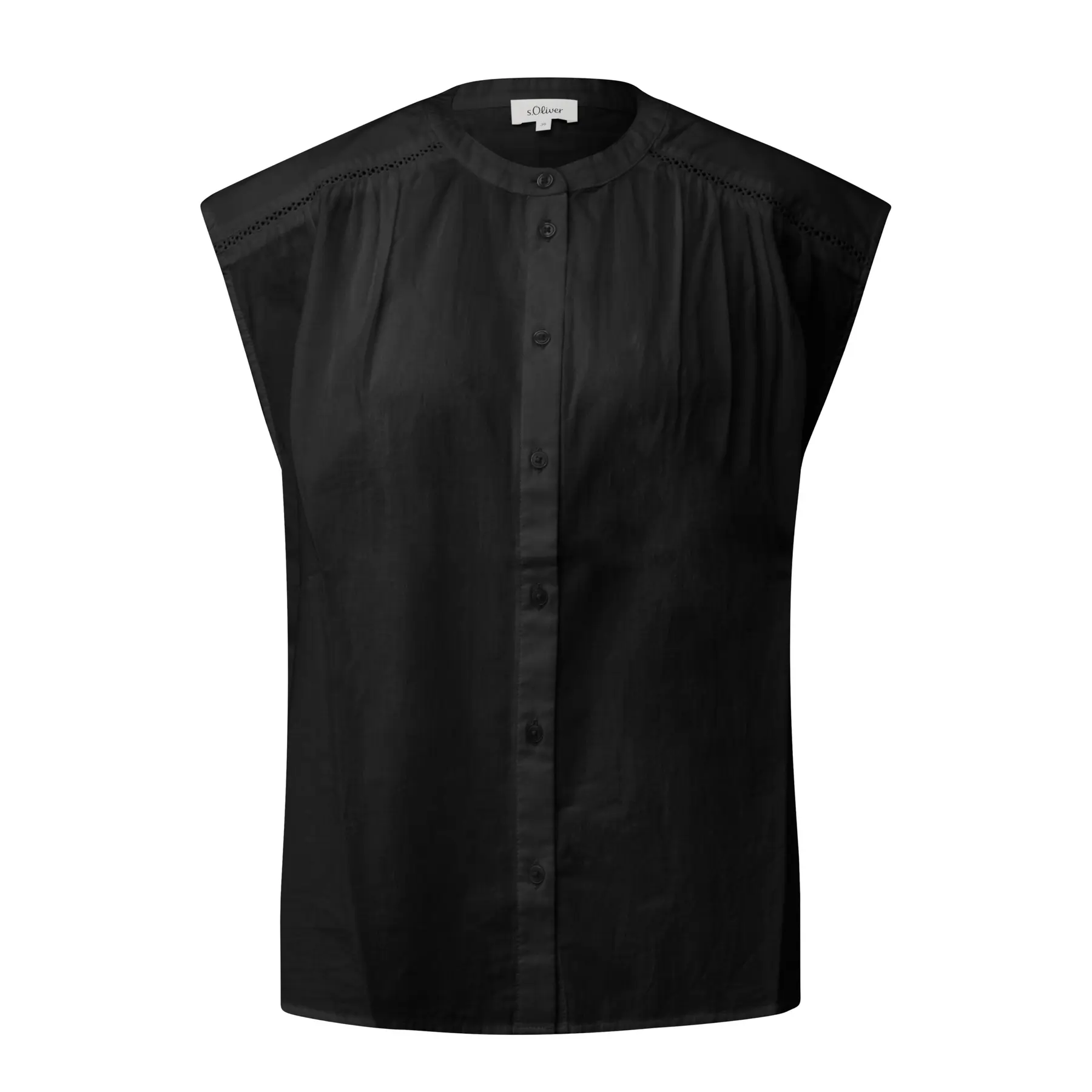 Blusa senza maniche taglio casual e col alto donna