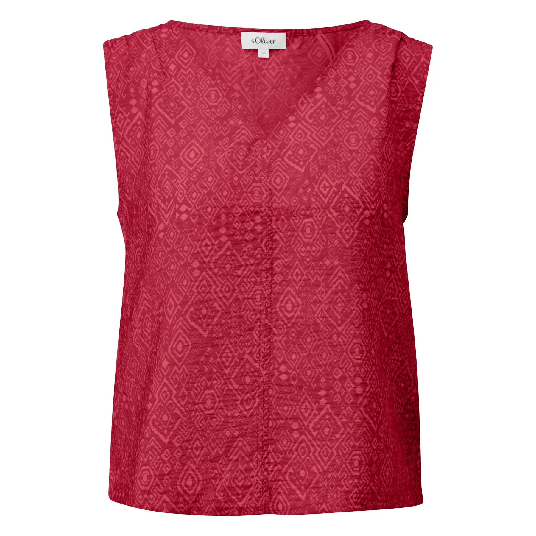 Ärmellose Bluse mit Raffung und V-Ausschnitt Damen s.Oliver
