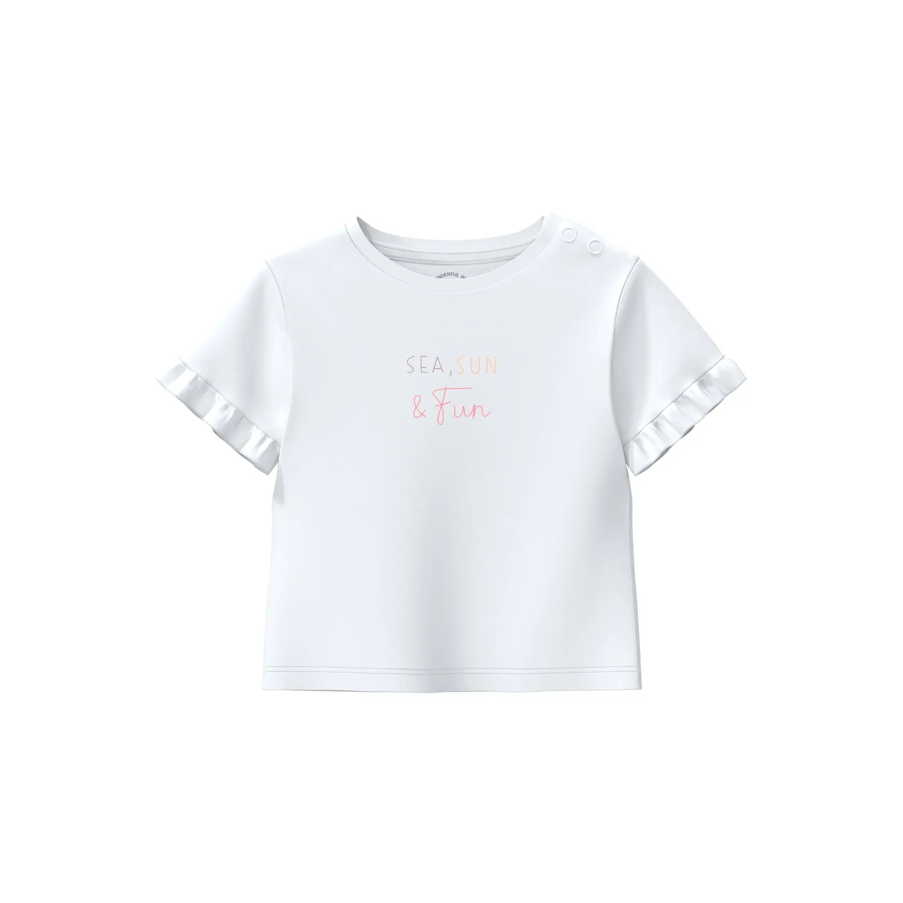 Baumwoll-T-Shirt mit Rüschenärmeln für Babys s.Oliver
