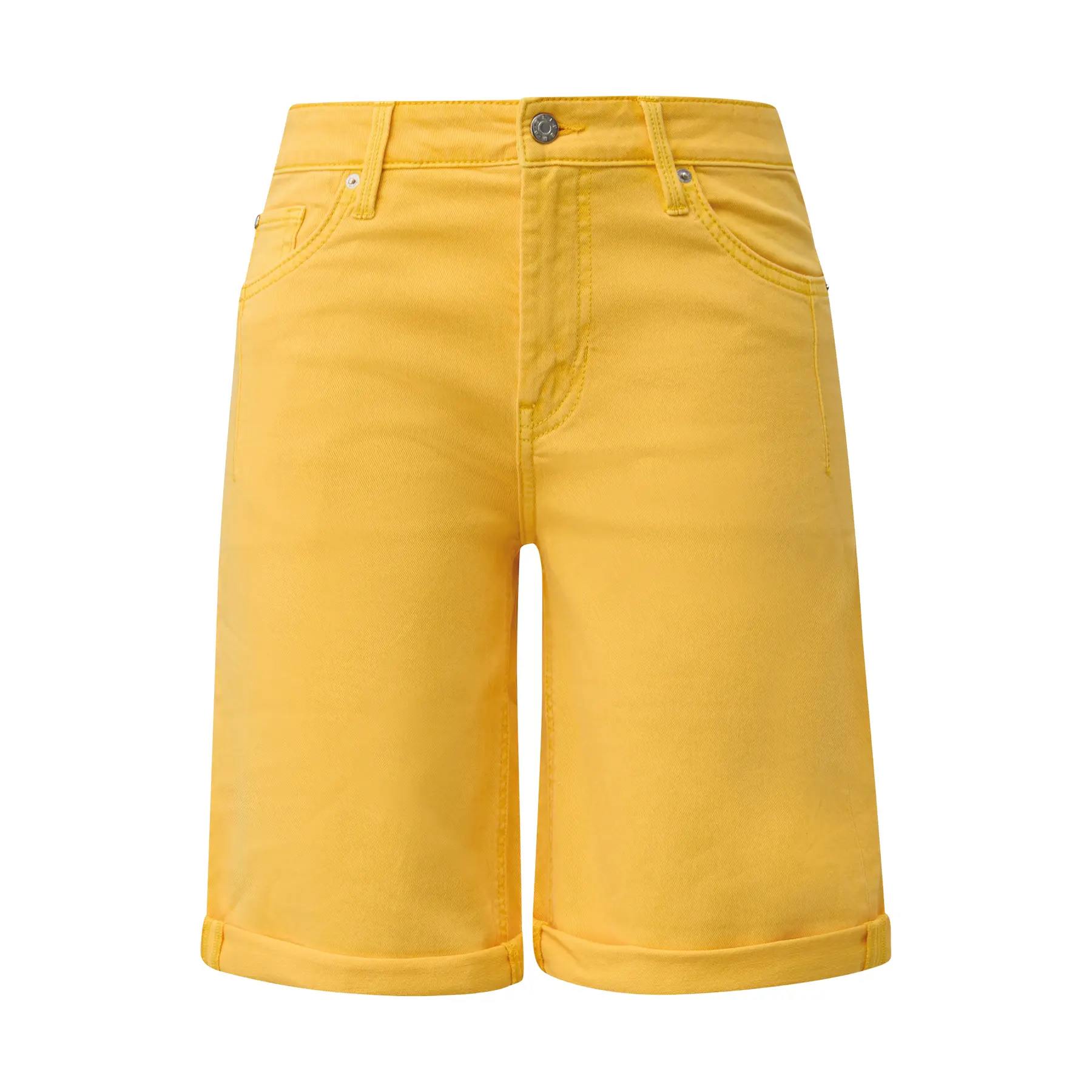 Bermuda in denim a gamba dritta a vita media con cintura da annodare donna s.Oliver Karolin