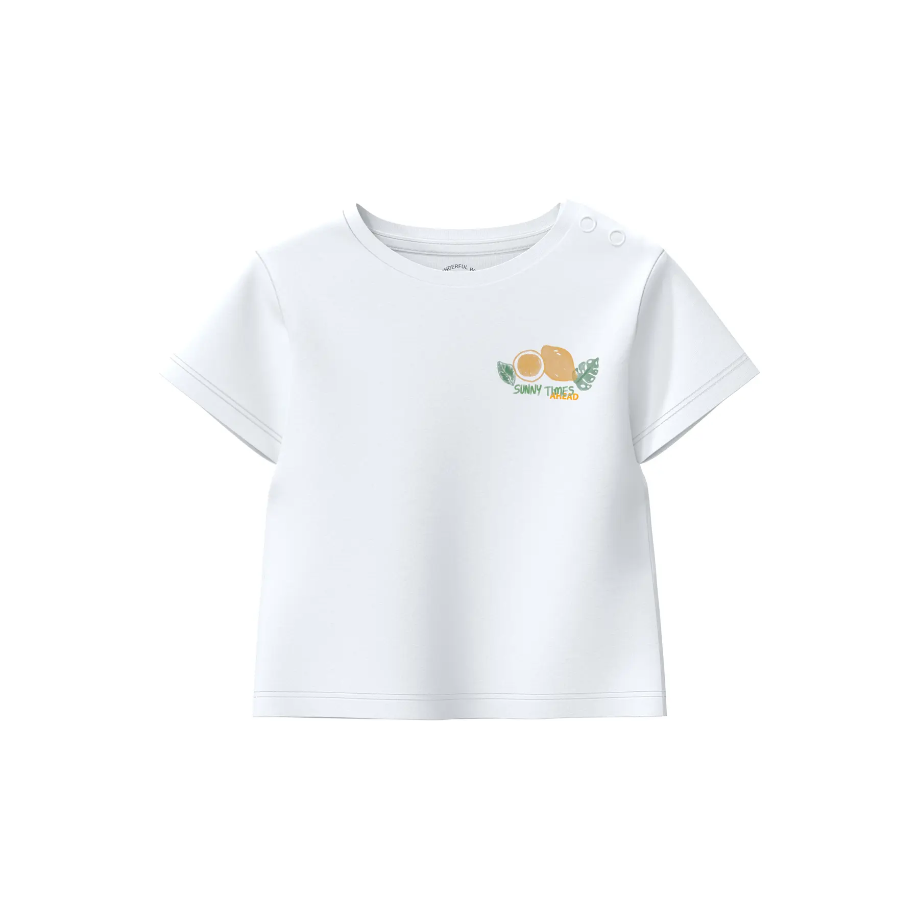 T-Shirt aus Baumwolle mit kleinem Druck vorne für Babys s.Oliver