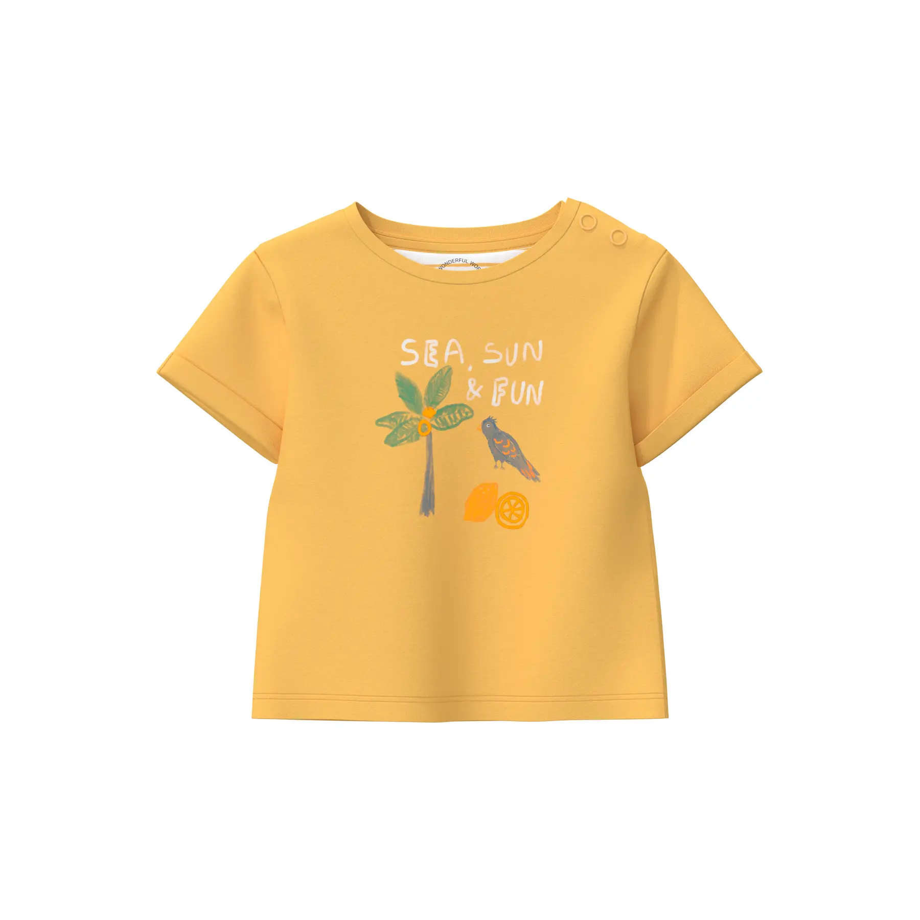 Baumwoll-T-Shirt mit Stickerei und Druck für Baby s.Oliver