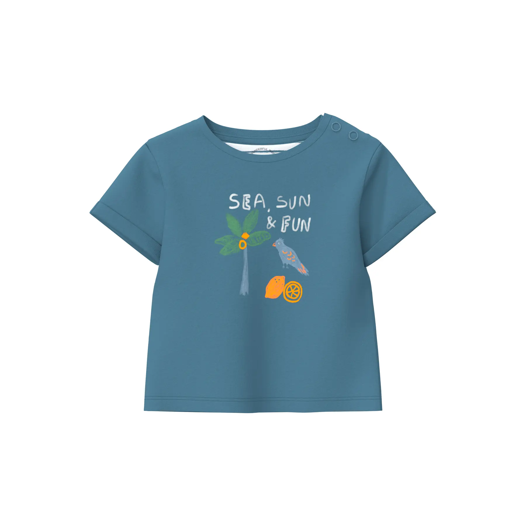 Baumwoll-T-Shirt mit Stickerei und Druck für Baby s.Oliver