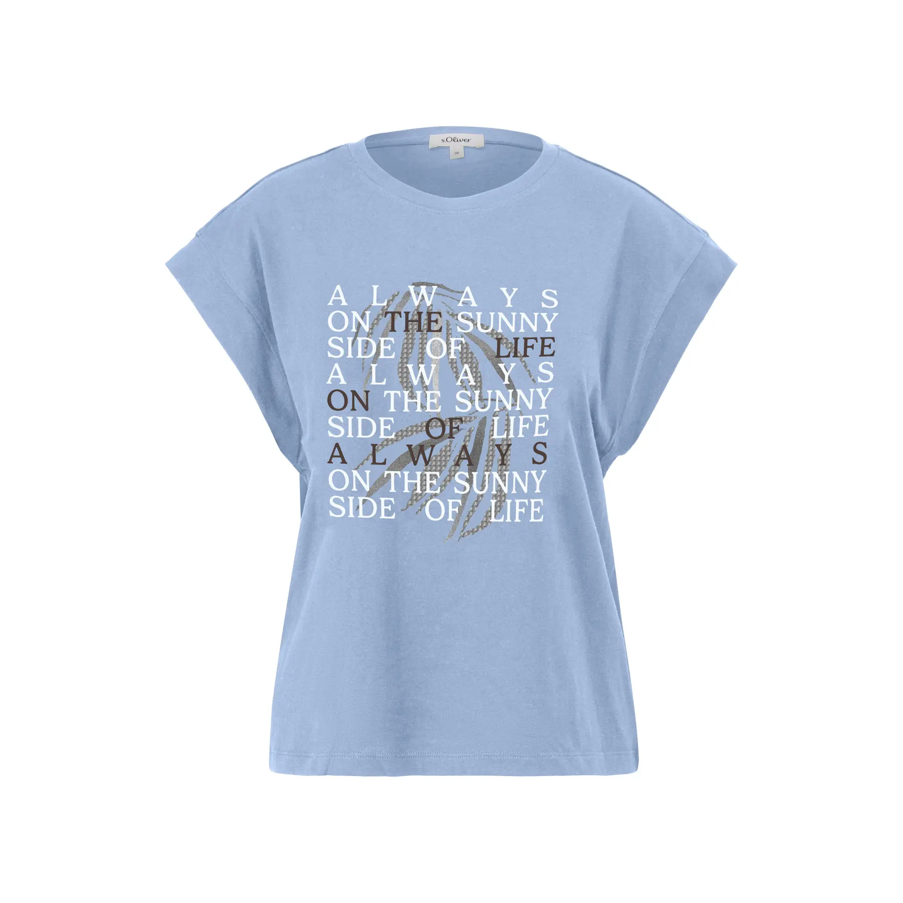 Relaxed Fit T-Shirt mit metallic Print für Damen s.Oliver