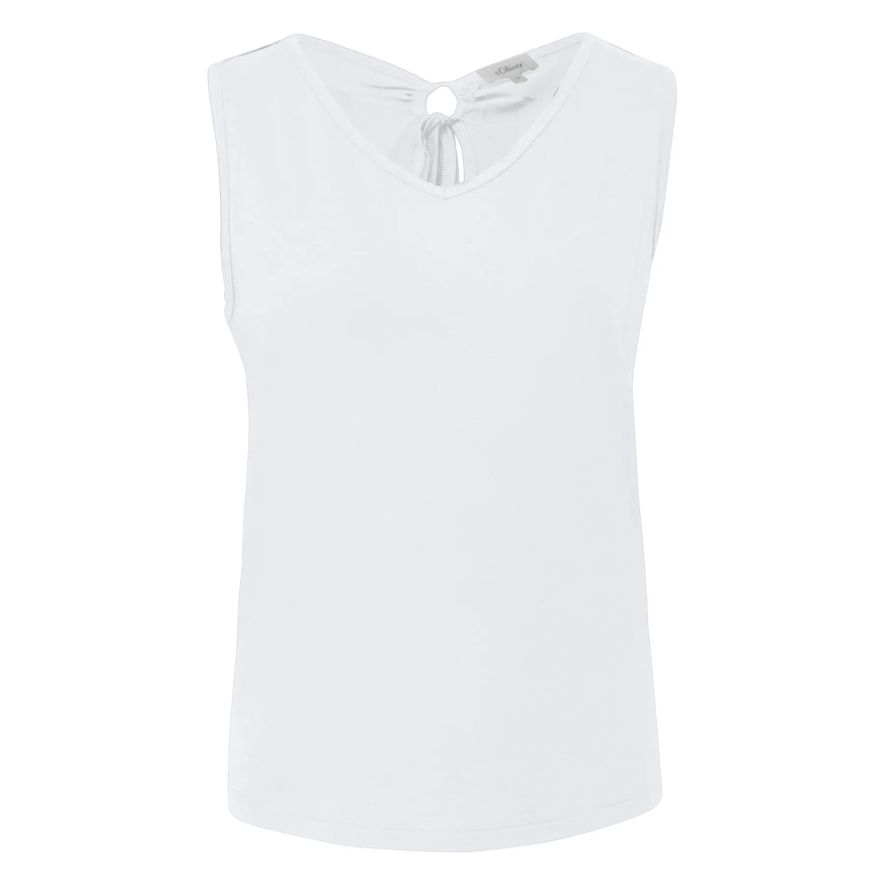 T-shirt Top van jersey met uitsnijding en strik voor vrouw s.Oliver