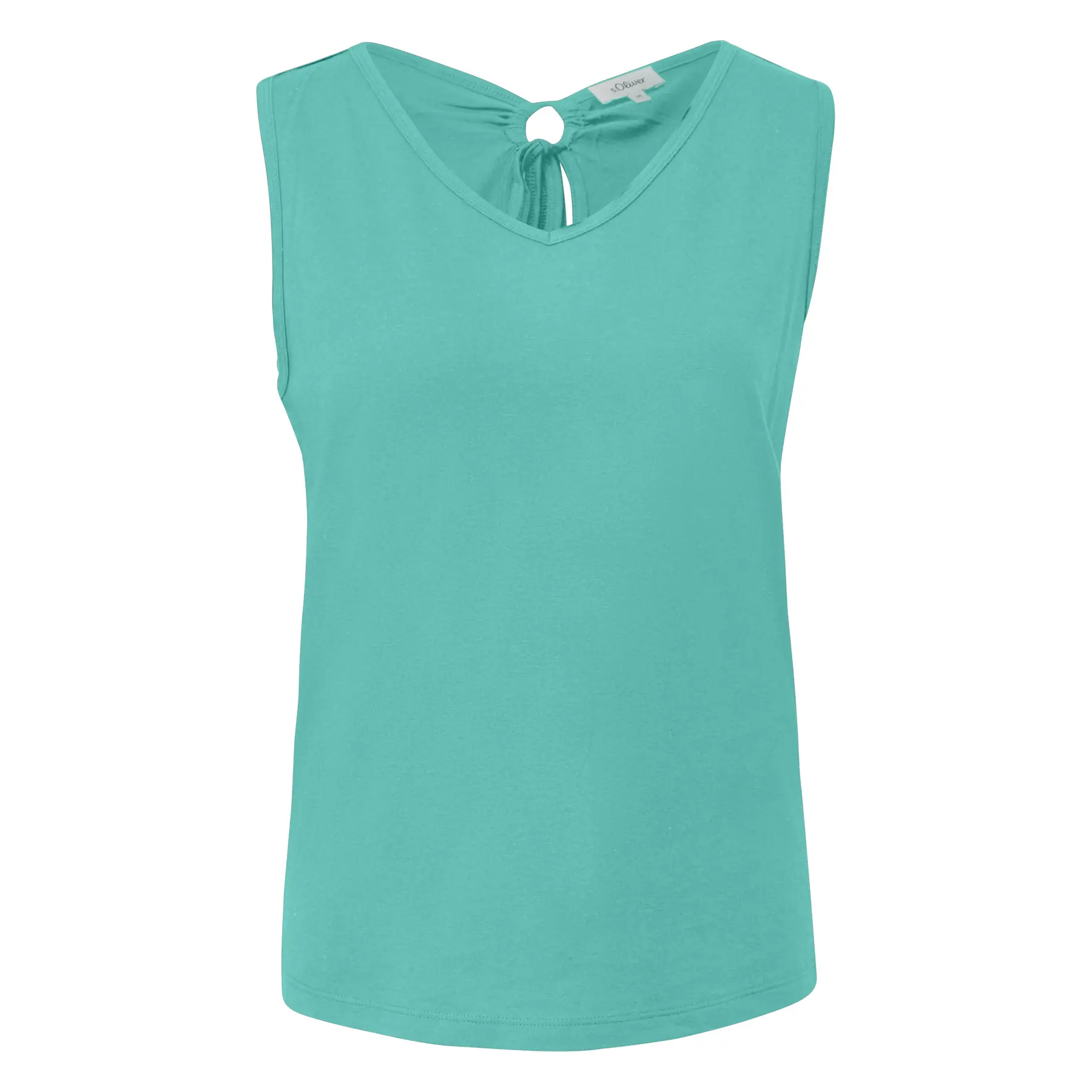 T-Shirt Oberteil aus Jersey mit Ausschnitt und Bindeband für Damen s.Oliver