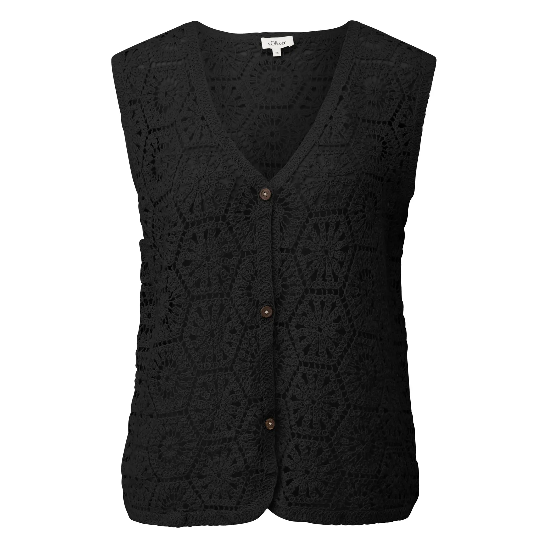 Gilet in croquet con motivo ornamentale donna s.Oliver
