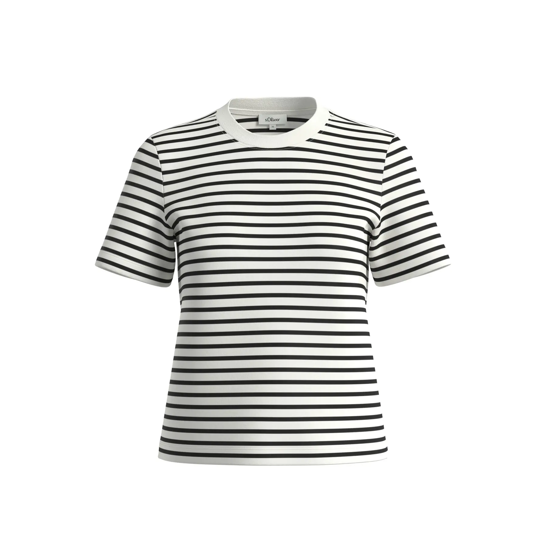 Gestreifter Interlock-Jersey T-Shirt Damen s.Oliver