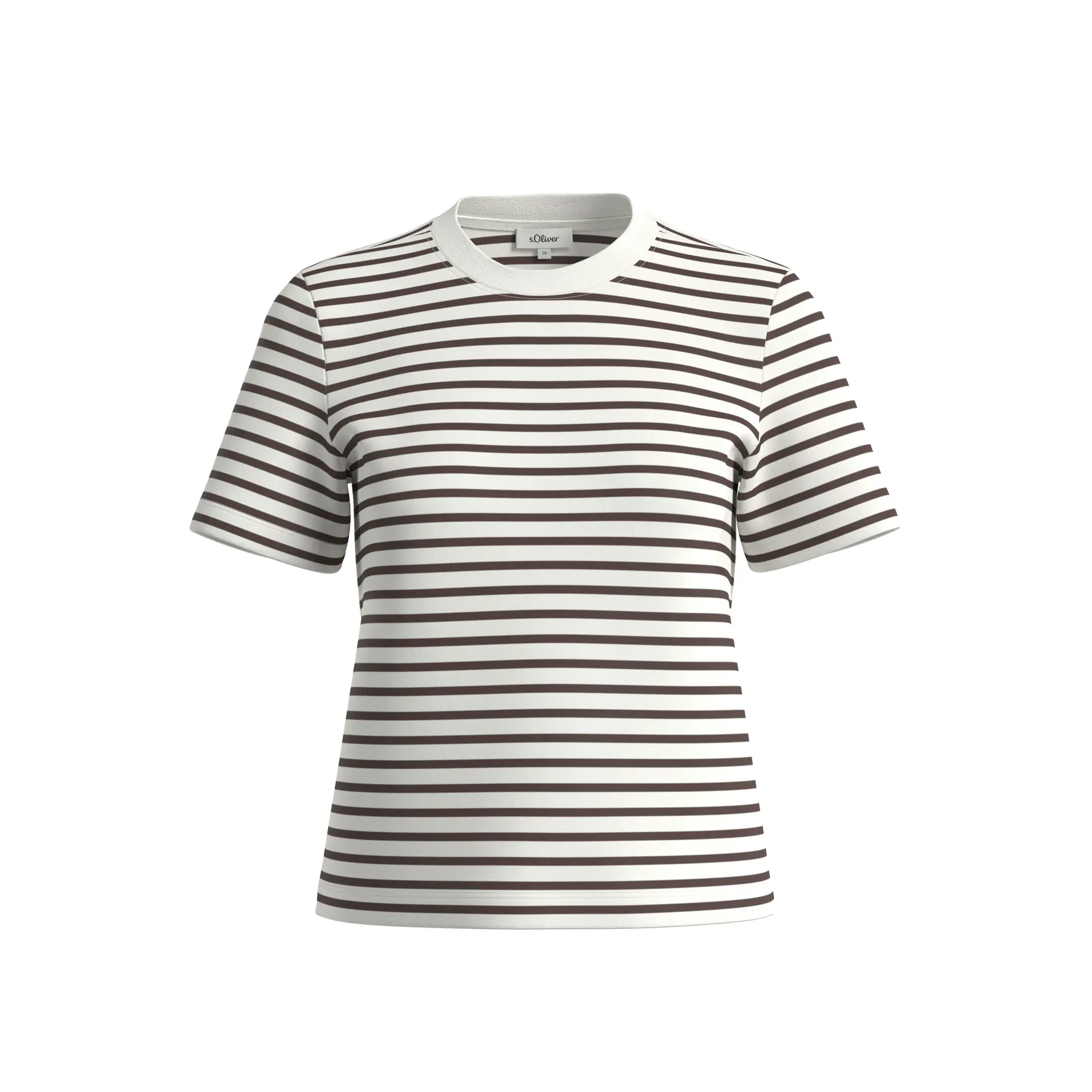 Gestreifter Interlock-Jersey T-Shirt Damen s.Oliver