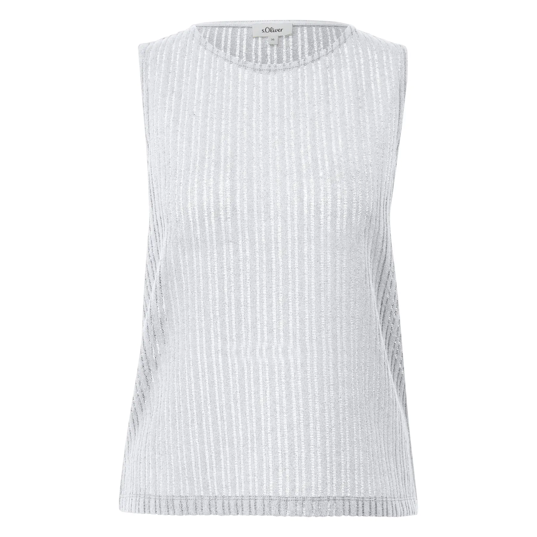 T-Shirt Top aus luftdurchlässigem Jersey mit Rundhalsausschnitt für Damen s.Oliver