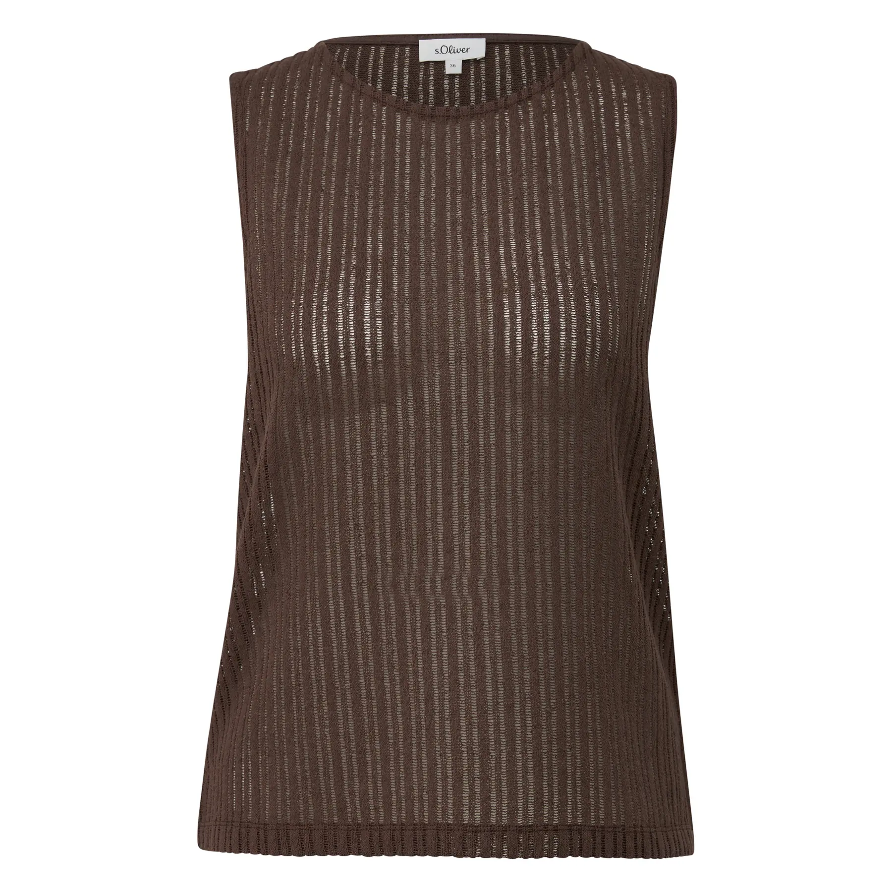 T-Shirt Top aus luftdurchlässigem Jersey mit Rundhalsausschnitt für Damen s.Oliver