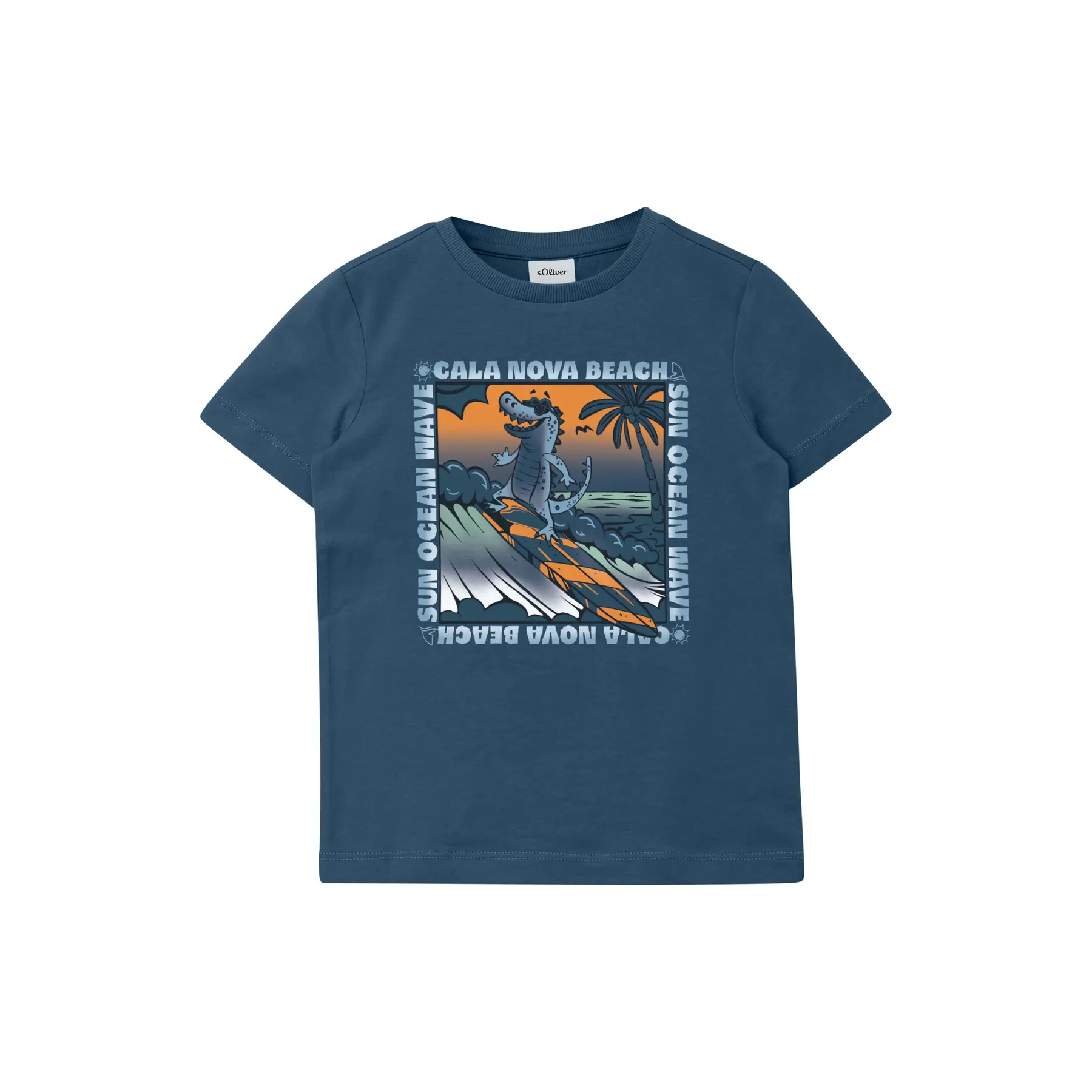 T-shirt in cotone con stampa davanti bambino s.Oliver