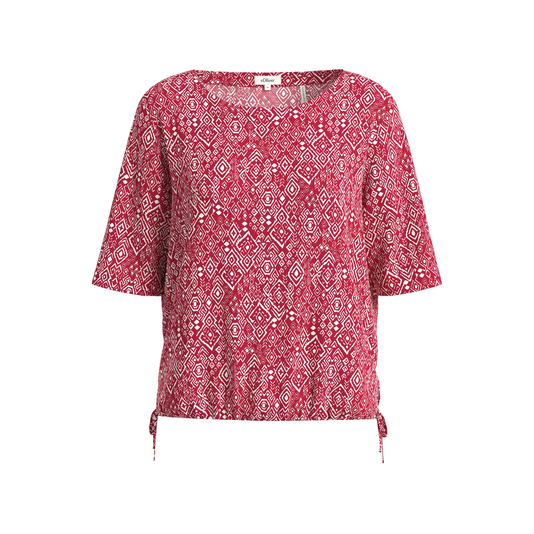 Musterbluse mit verstellbarem Saum Damen s.Oliver