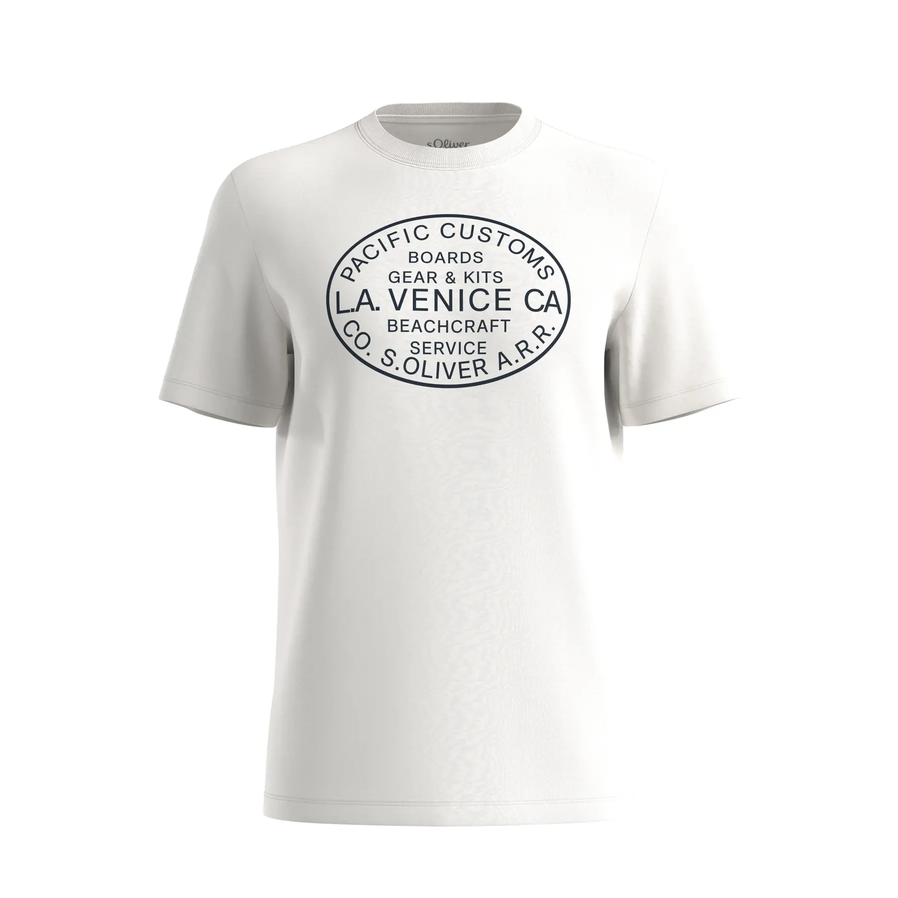 T-shirt a maniche corta con collo tondo e stampa frontale s.Oliver 2166828