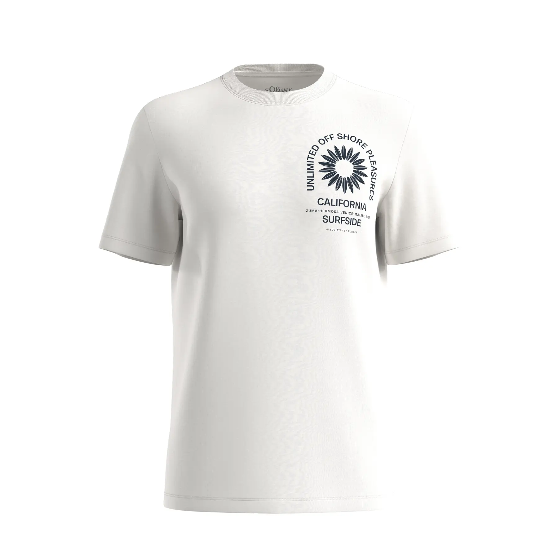 T-shirt a maniche corta con collo tondo e stampa frontale s.Oliver 2166828
