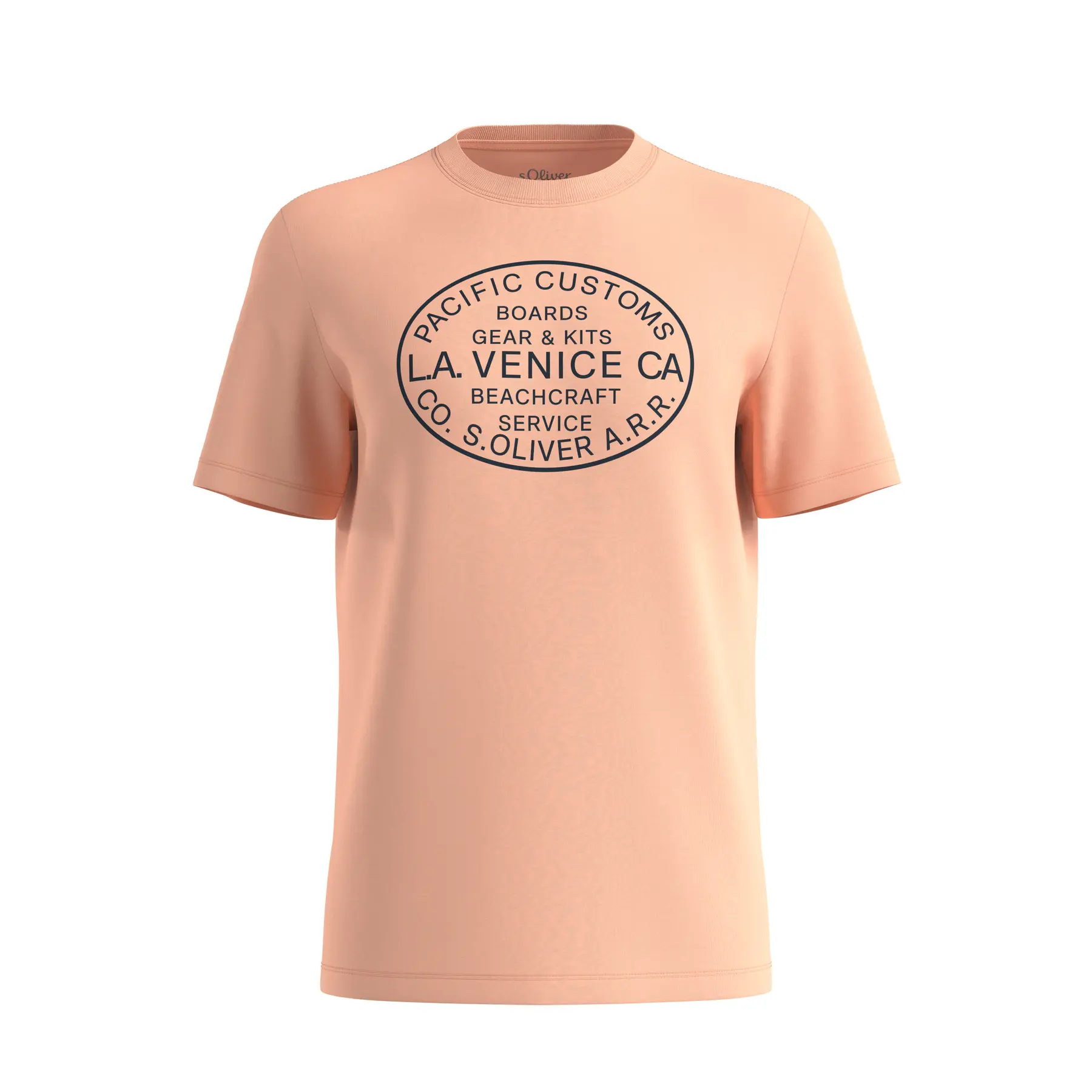 T-shirt a maniche corta con collo tondo e stampa frontale s.Oliver 2166828