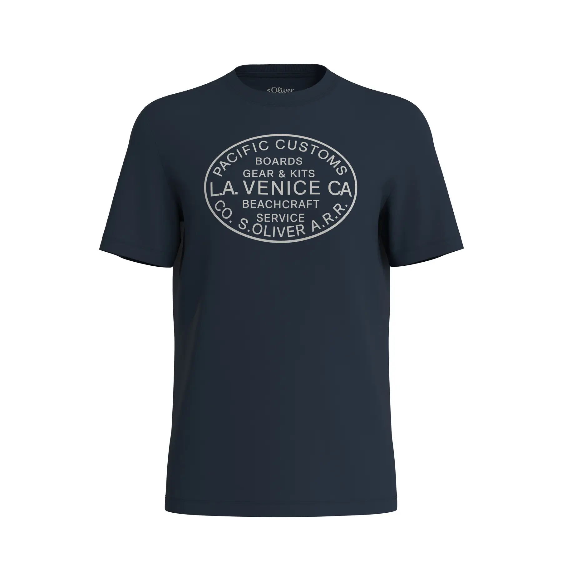 T-shirt a maniche corta con collo tondo e stampa frontale s.Oliver 2166828