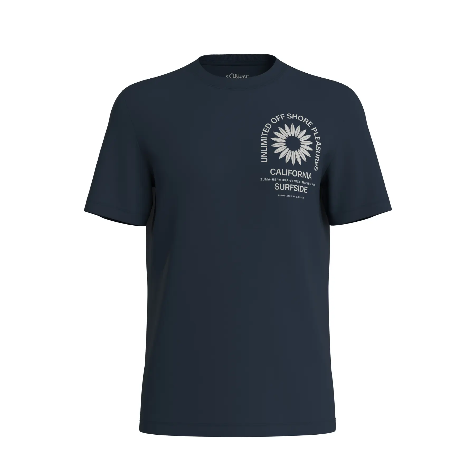 T-shirt a maniche corta con collo tondo e stampa frontale s.Oliver 2166828