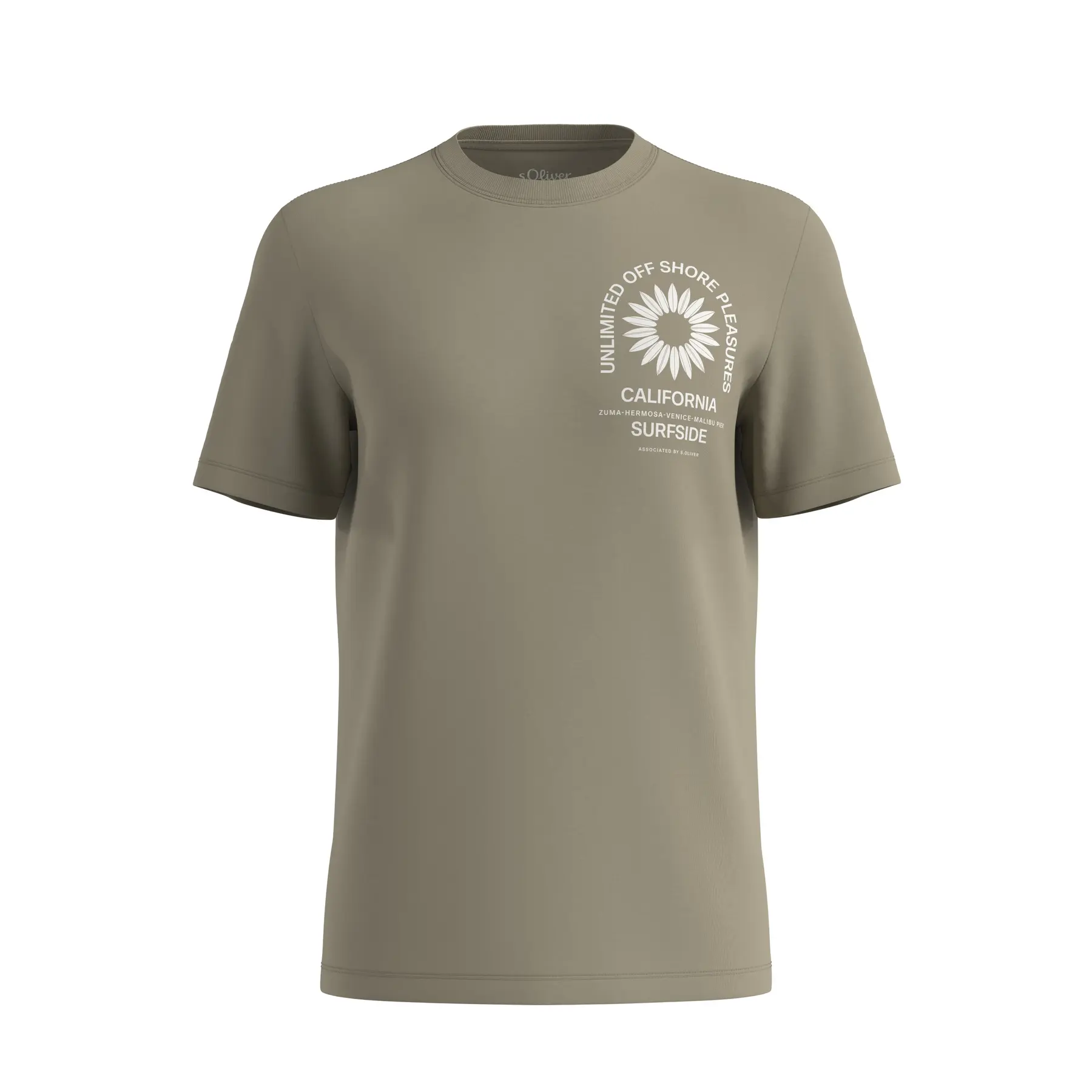 T-shirt a maniche corta con collo tondo e stampa frontale s.Oliver 2166828