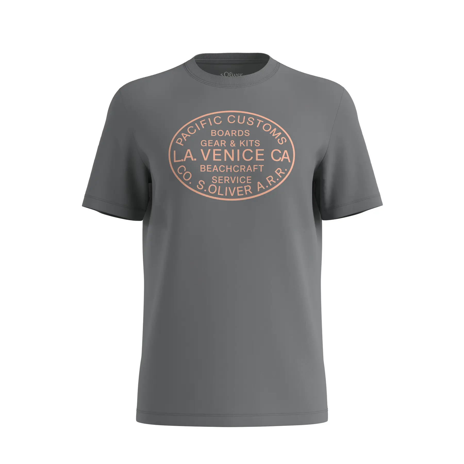 T-shirt a maniche corta con collo tondo e stampa frontale s.Oliver 2166828