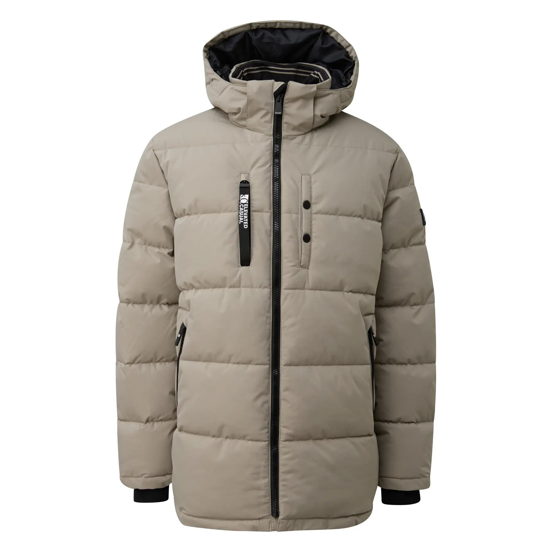 Wasserdichte Steppjacke mit abnehmbarem Kapuze und sportlichen Details s.Oliver