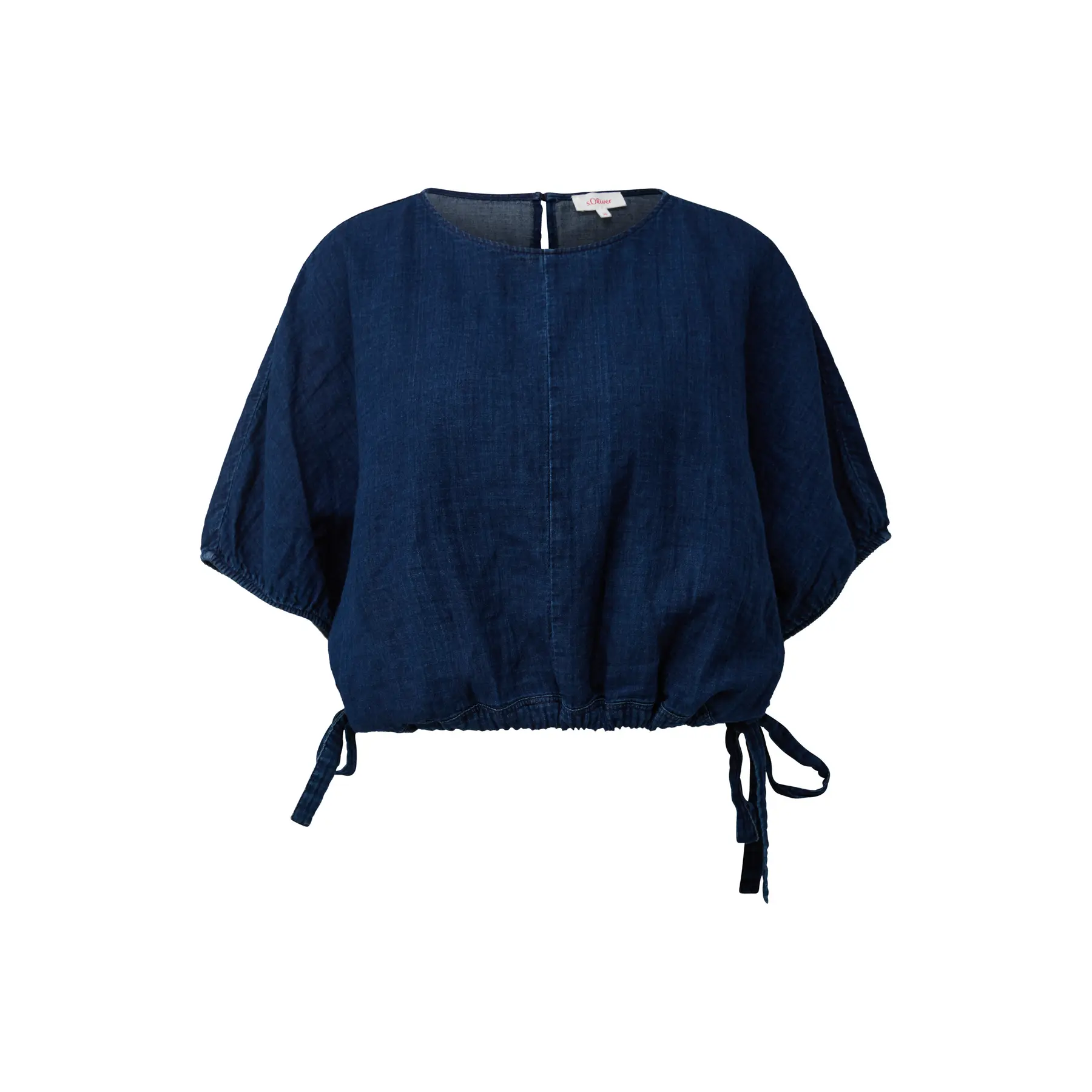 Blusa a taglio comodo con maniche a pipistrello corte donna
