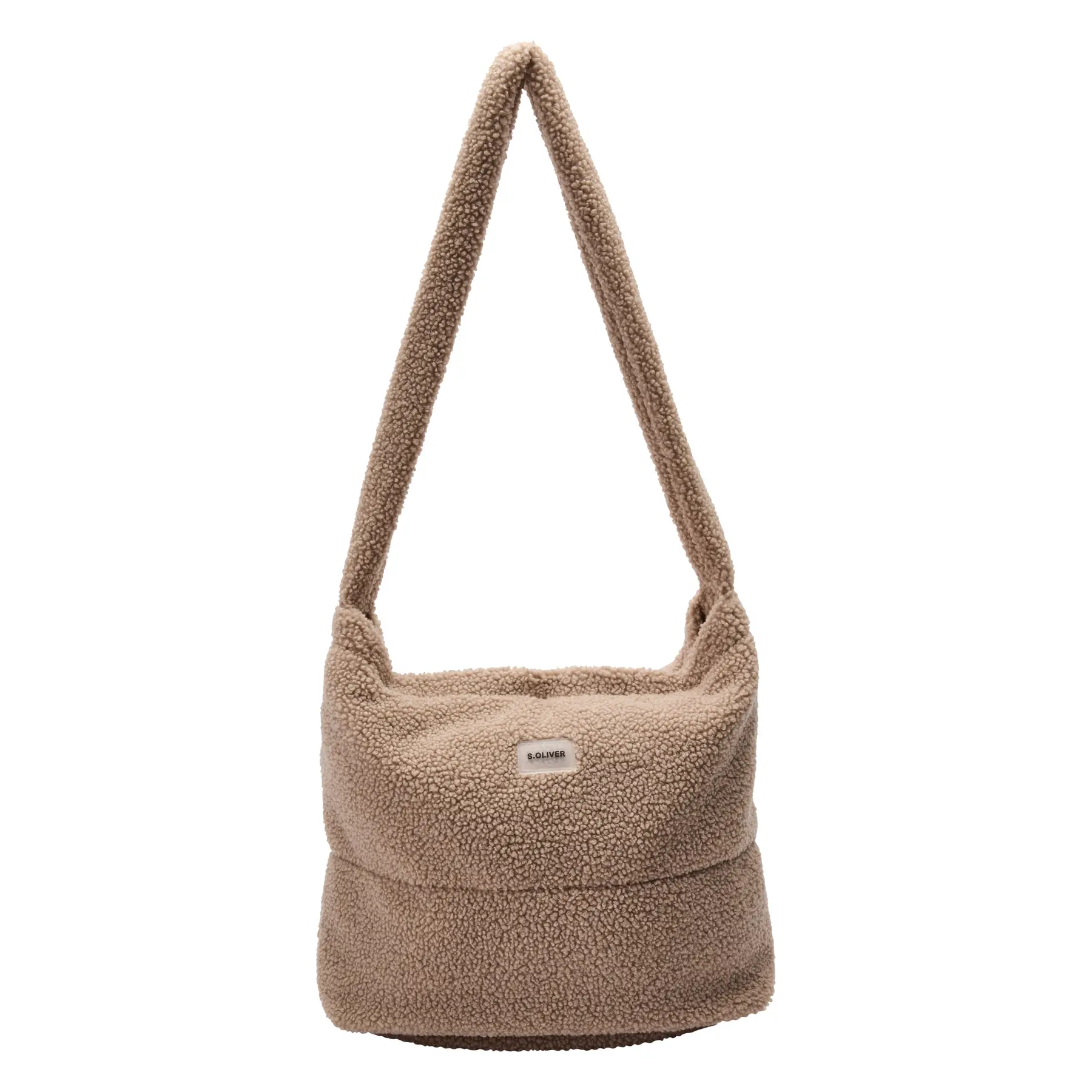 Schultertasche aus weichem Plüsch mit magnetischem Verschluss Damen s.Oliver