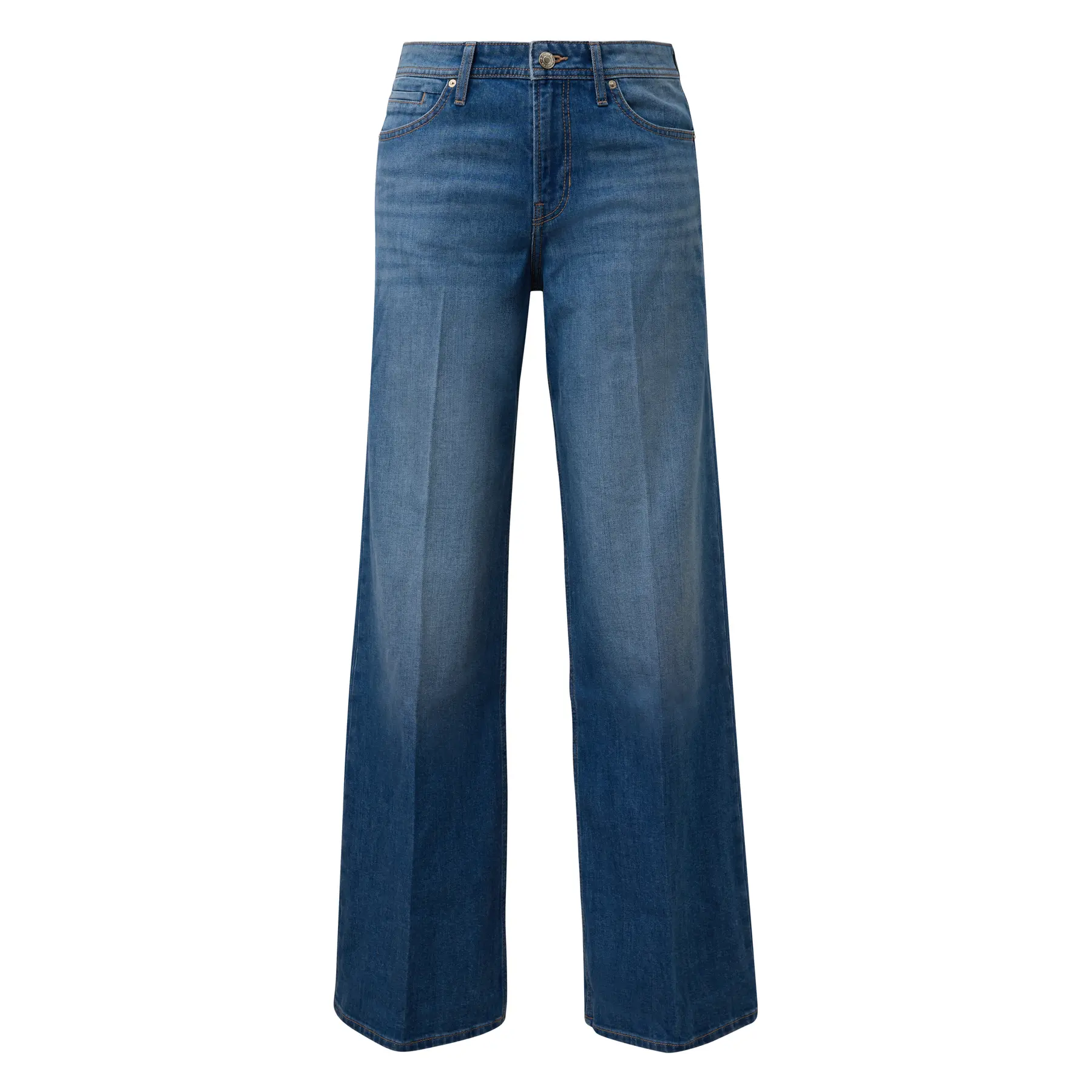 Jeans Wide Leg zip bottone taglio dritto vita alta gamba larga donna s.Oliver Suri