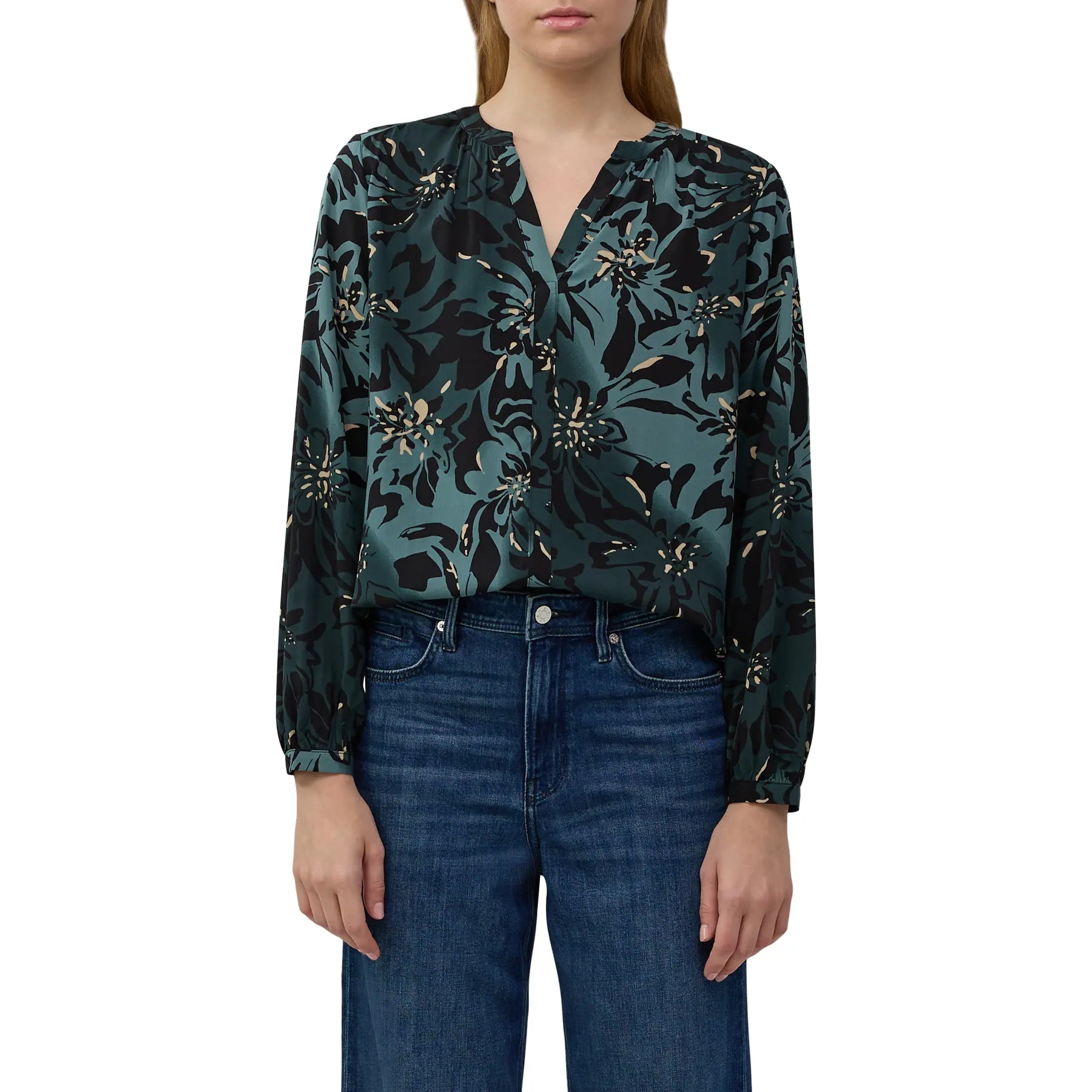 Tunika-Bluse aus Viskosemix mit All-over-Print für Damen s.Oliver