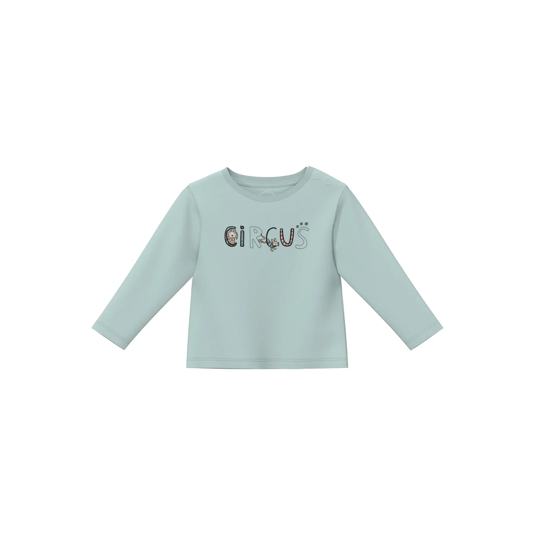 T-Shirt aus Baumwolle mit Druck vorne und geripptem Saum für Babys s.Oliver