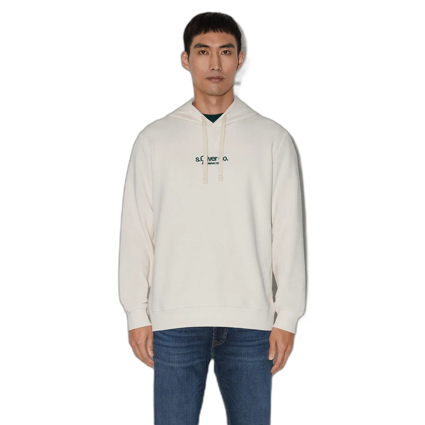 Logo-Print Mischgewebe Kapuzenpullover s.Oliver