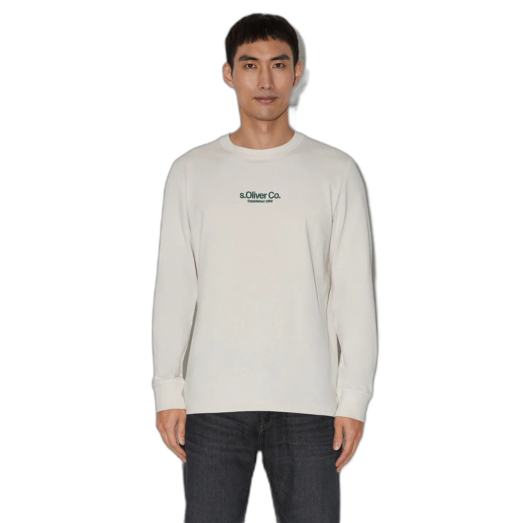 Langarm-T-Shirt aus Baumwolle mit Rundhalsausschnitt s.Oliver