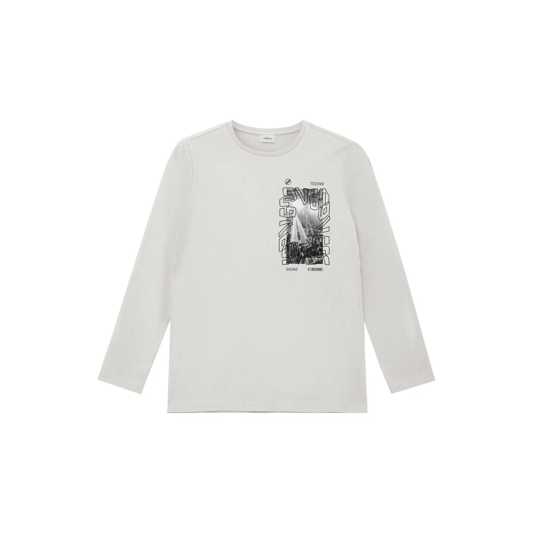 T-shirt a maniche lunghe in cotone con stampa davanti bambino s.Oliver