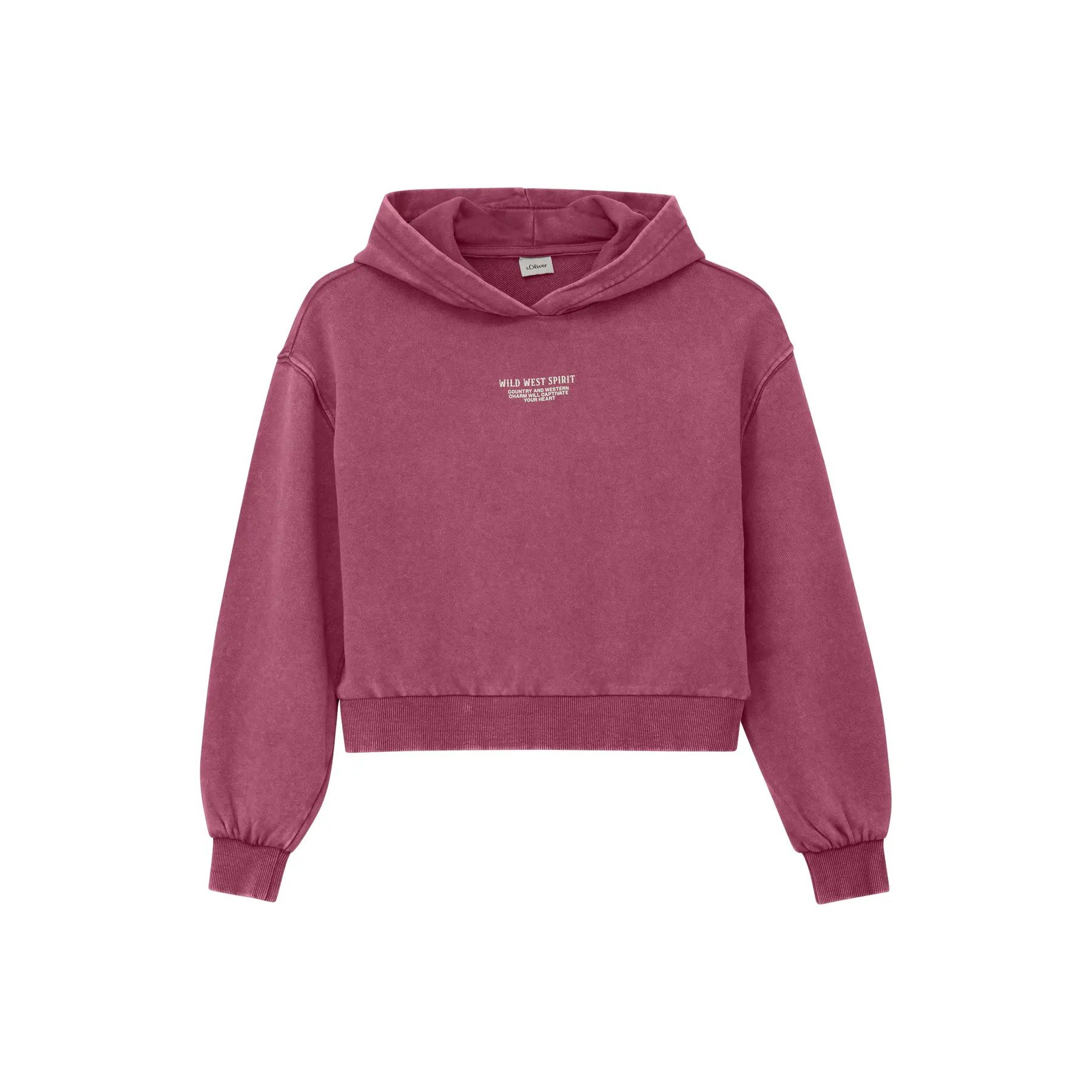 Sweatshirt oversize court teint en pièce avec imprimé au dos fille s.Oliver