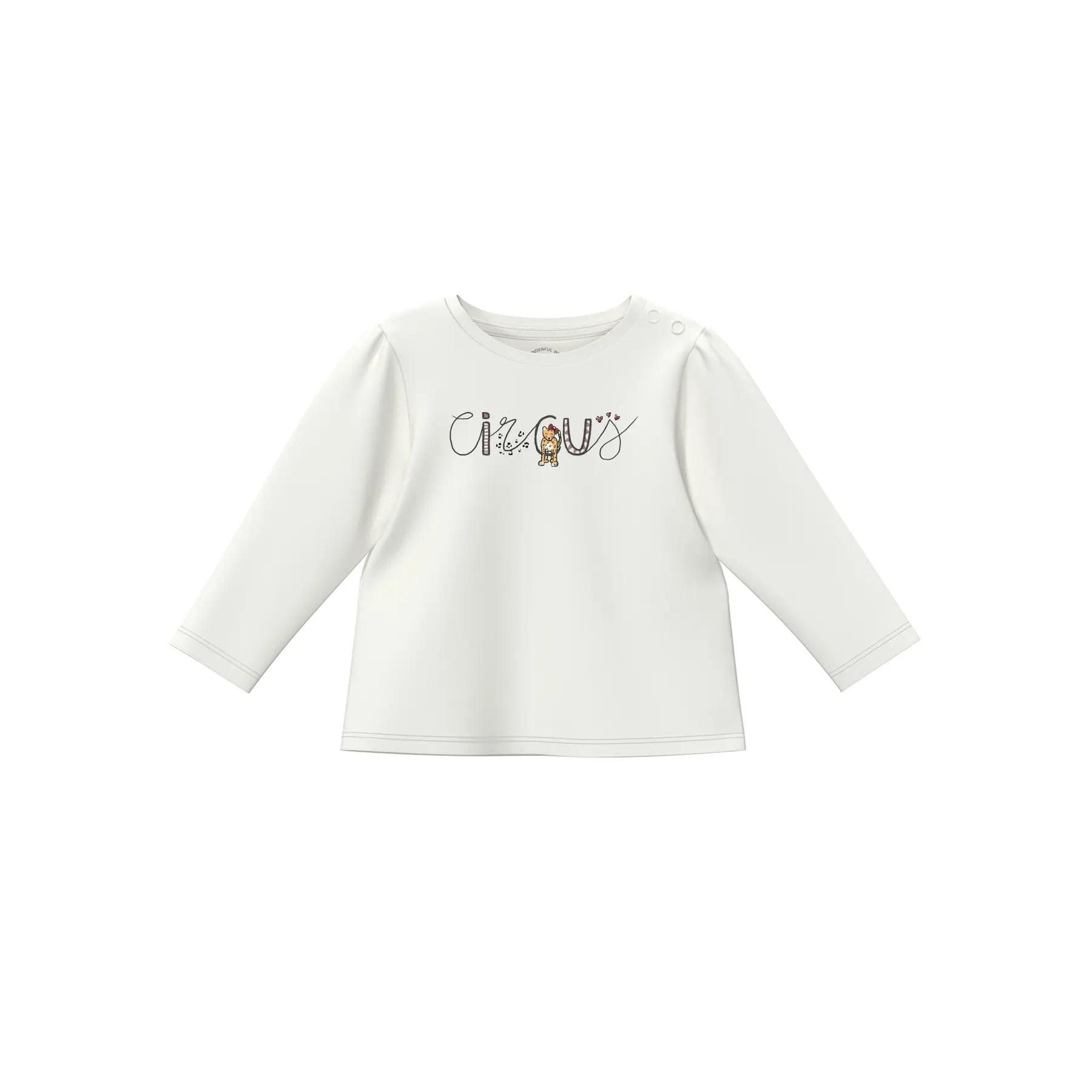 Glockenärmel-Jersey-T-Shirt mit glitzerndem Print vorne Baby s.Oliver